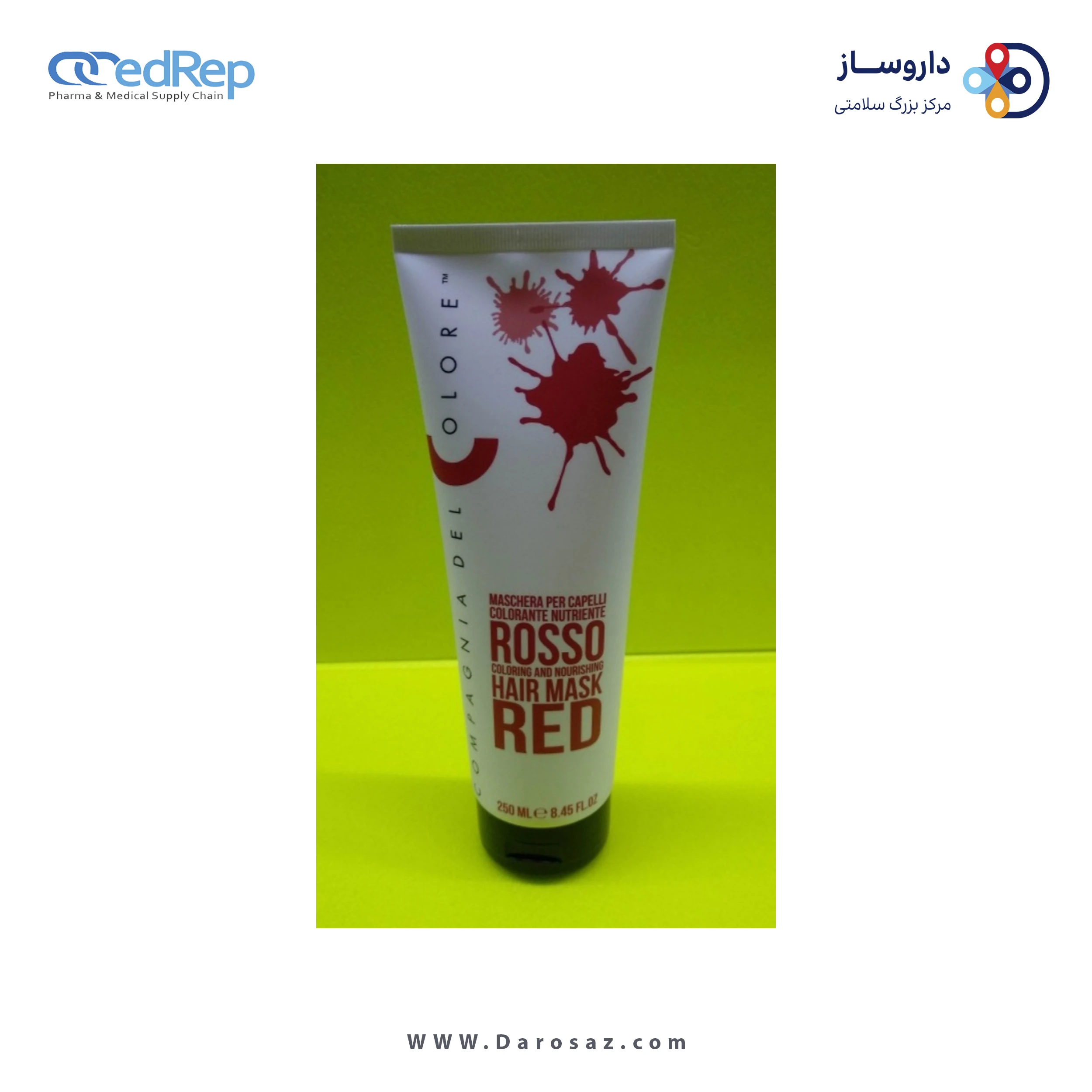 فراورده های حالت دهنده ،نرم کننده وتثبیت کننده آرایش مو (کرمها ، لوسیونها وروغنها) COMPAGNIA DEL COLORE nourishing color mask Red