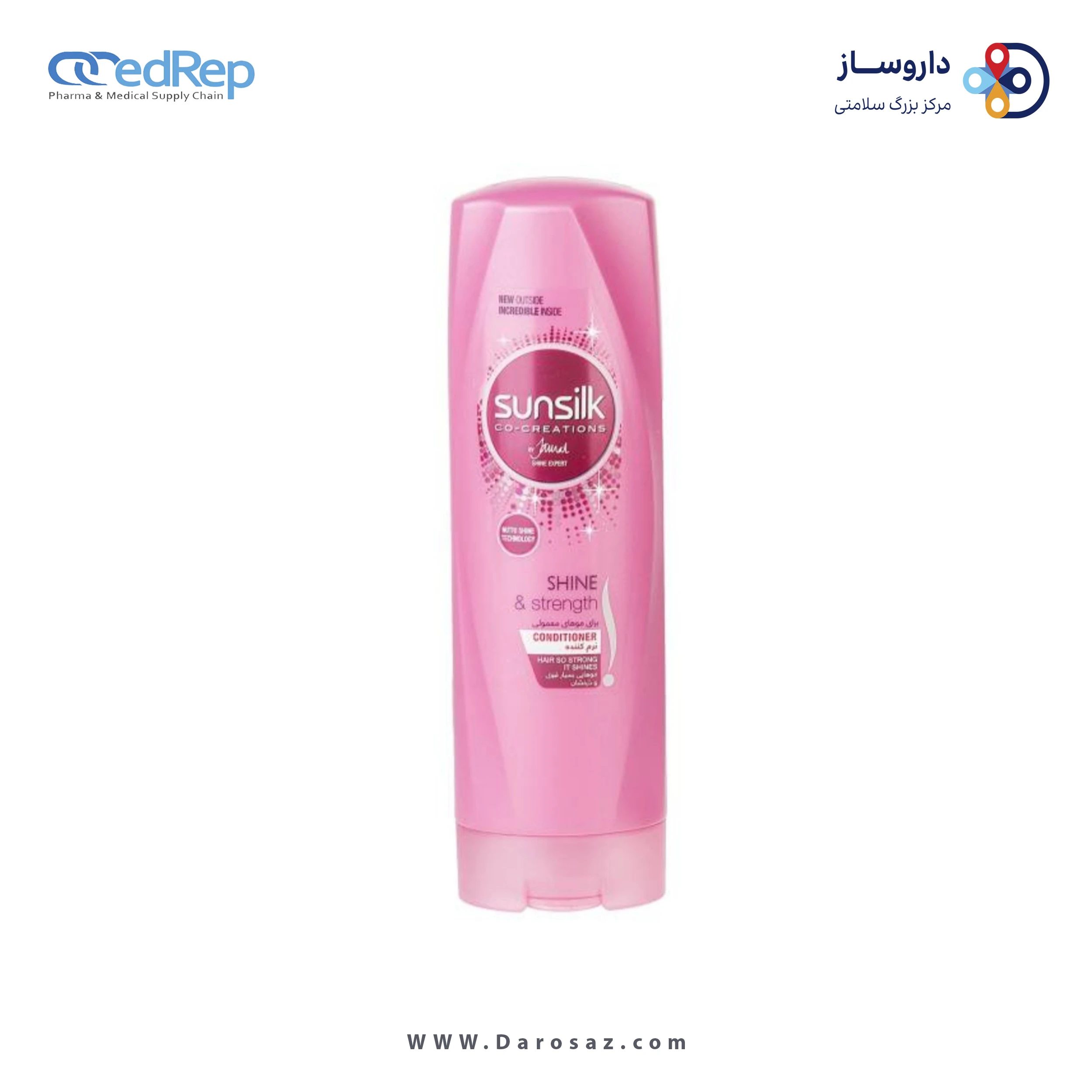 فراورده های حالت دهنده ،نرم کننده وتثبیت کننده آرایش مو (کرمها ، لوسیونها وروغنها) SUNSILK Glowing shine & strength Conditioner 350ML