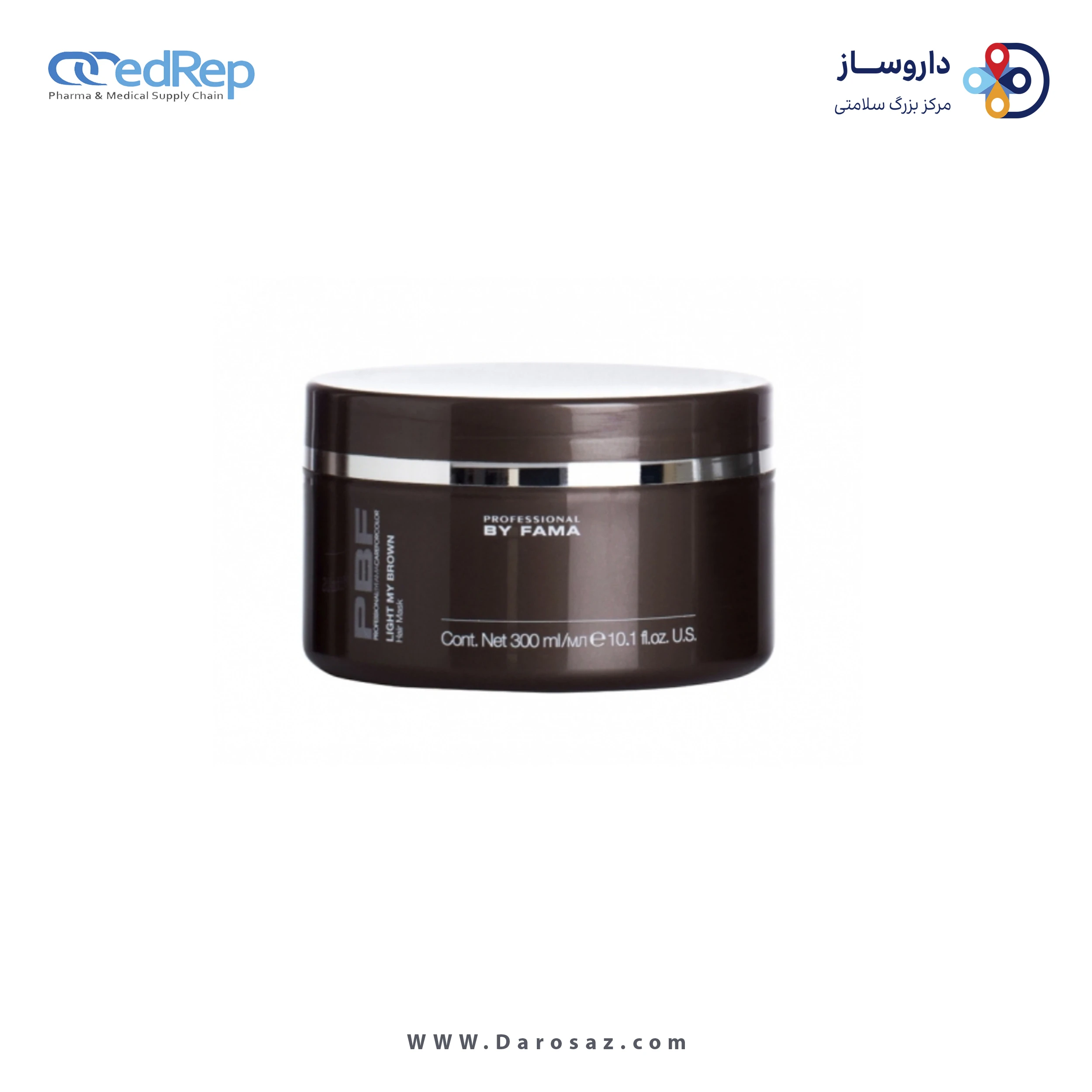 فراورده های حالت دهنده ،نرم کننده وتثبیت کننده آرایش مو (کرمها ، لوسیونها وروغنها) PROFESSIONAL BY FAMA PBF CAREFORCOLOR LIGHT MY BROWN HAIR MASK 300ml
