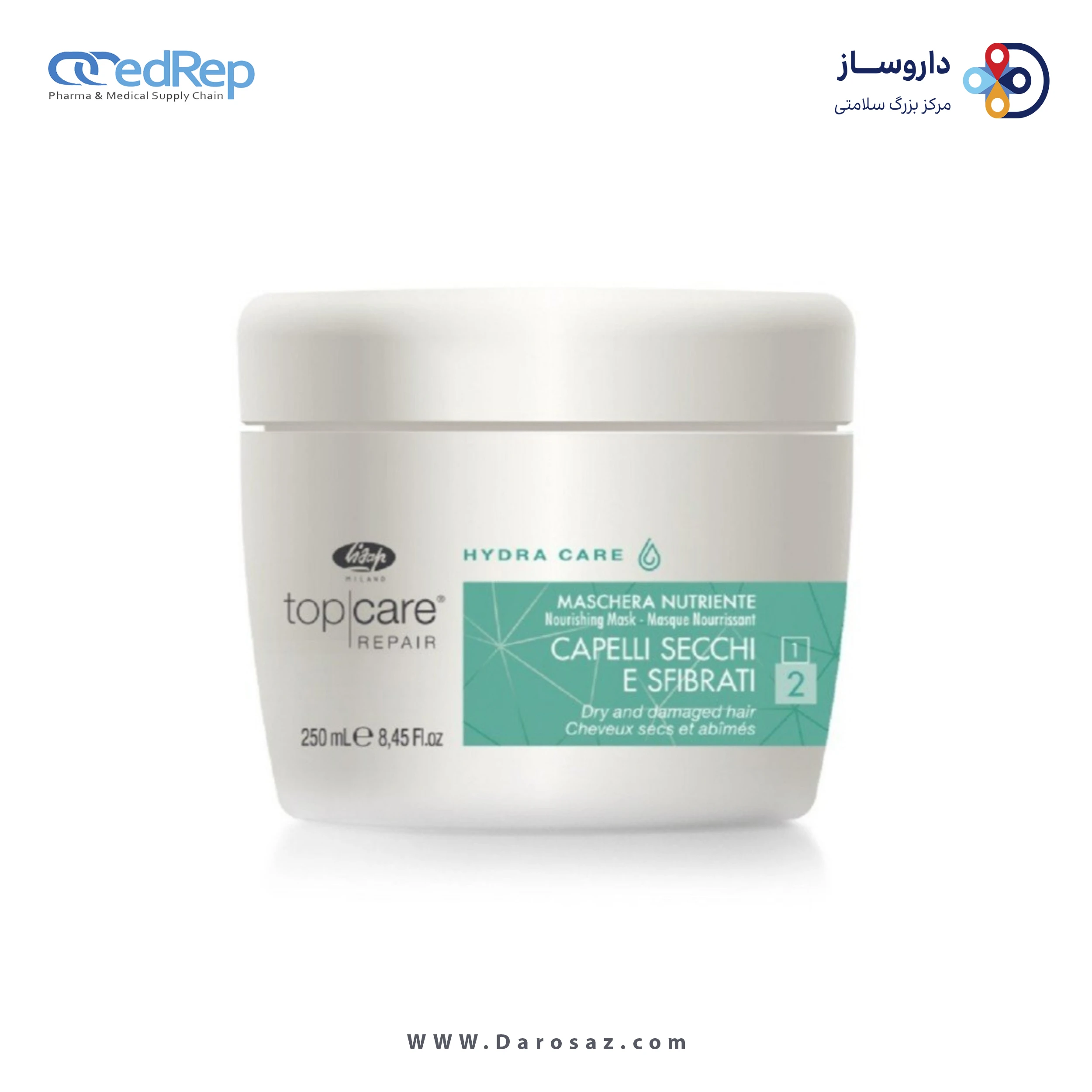 فراورده های حالت دهنده ،نرم کننده وتثبیت کننده آرایش مو (کرمها ، لوسیونها وروغنها) LISAP Top Care Intensive Hair Repair Mask
