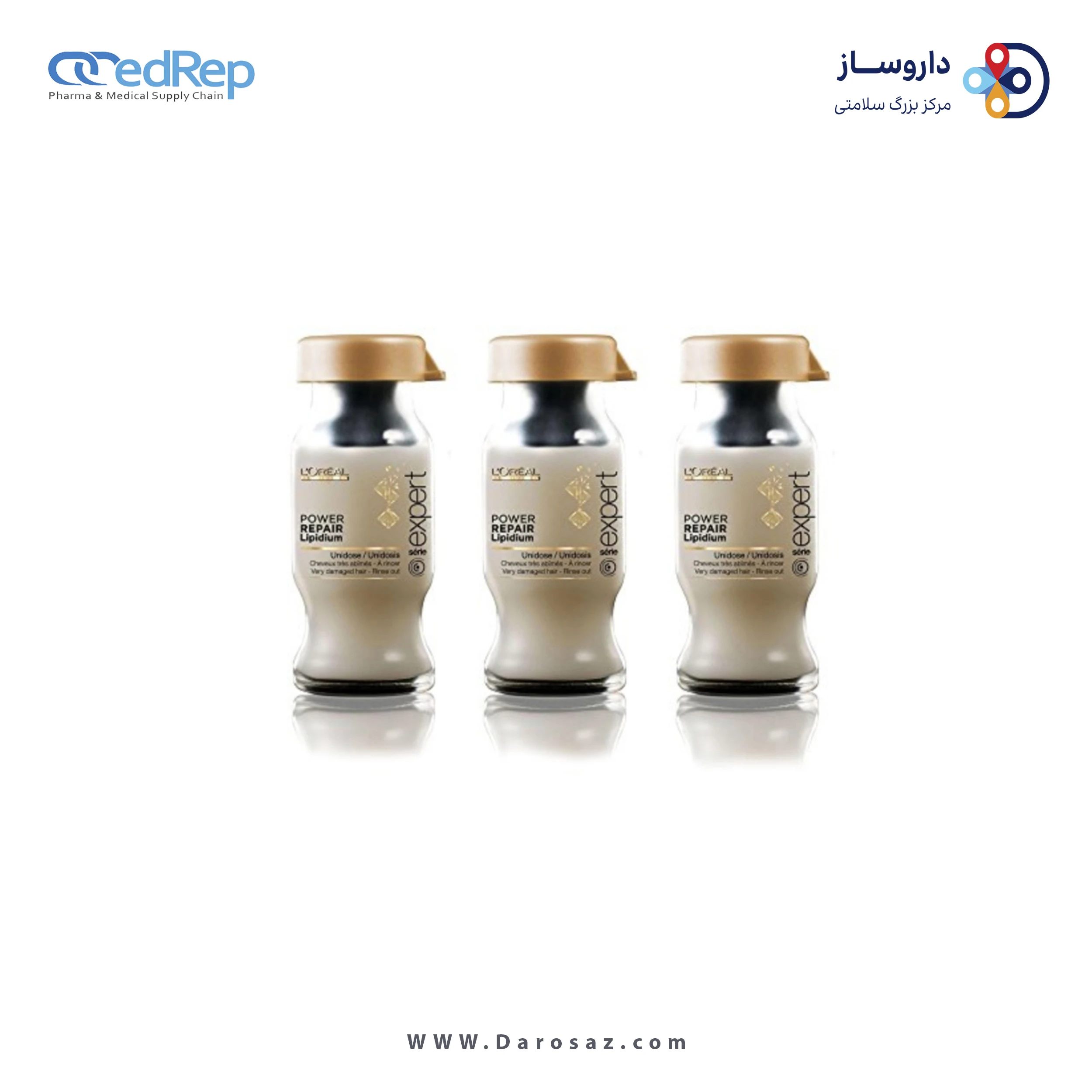فراورده های حالت دهنده ،نرم کننده وتثبیت کننده آرایش مو (کرمها ، لوسیونها وروغنها) L'OREAL PROFESSIONNEL Serie Expert Power Repair Lipidium/Instant Resurfacing Dose/For Very Damaged Hair