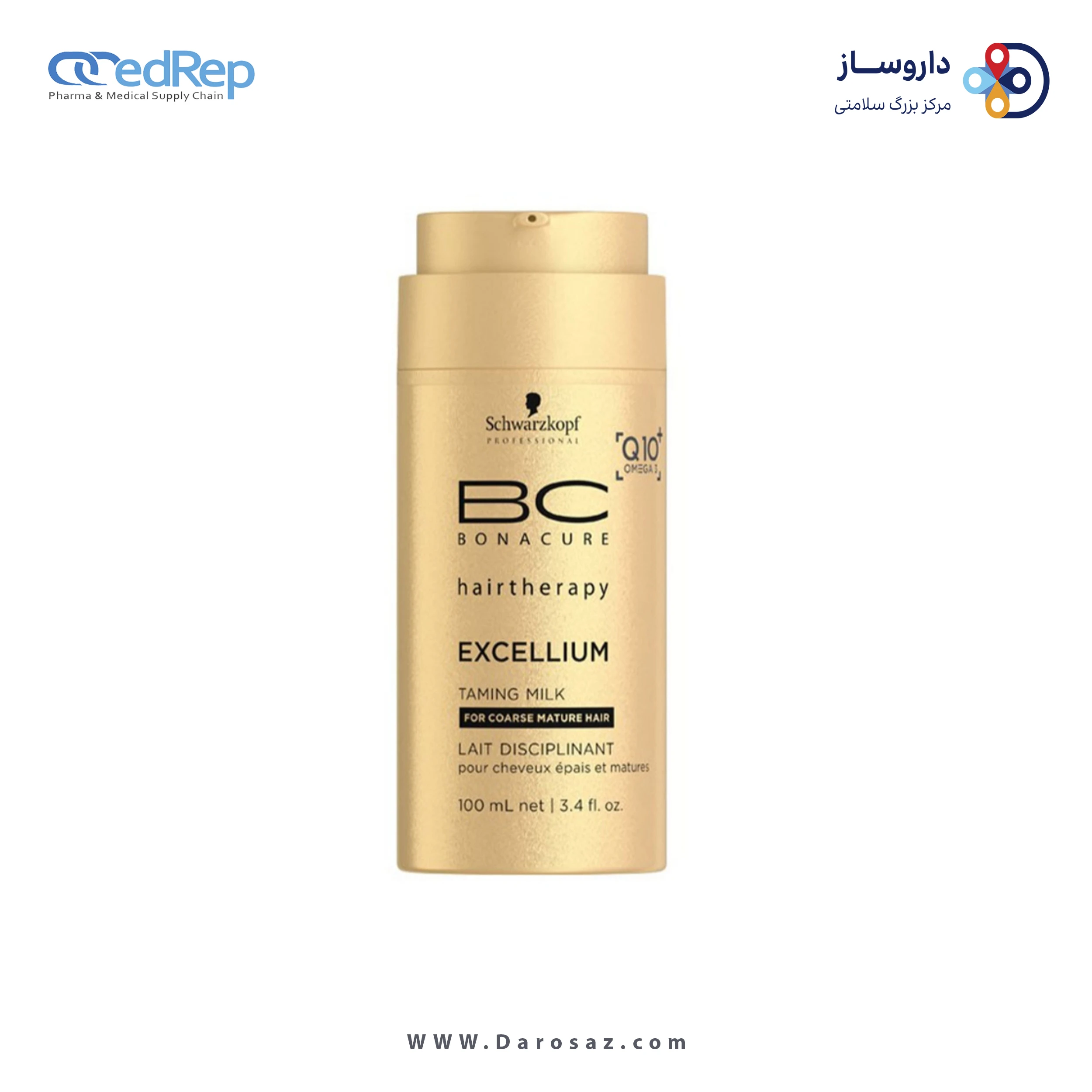 فراورده های حالت دهنده ،نرم کننده وتثبیت کننده آرایش مو (کرمها ، لوسیونها وروغنها) BC BONACURE HAIRTHERAPY EXCELLIUM TAMING Milk for course mature hair