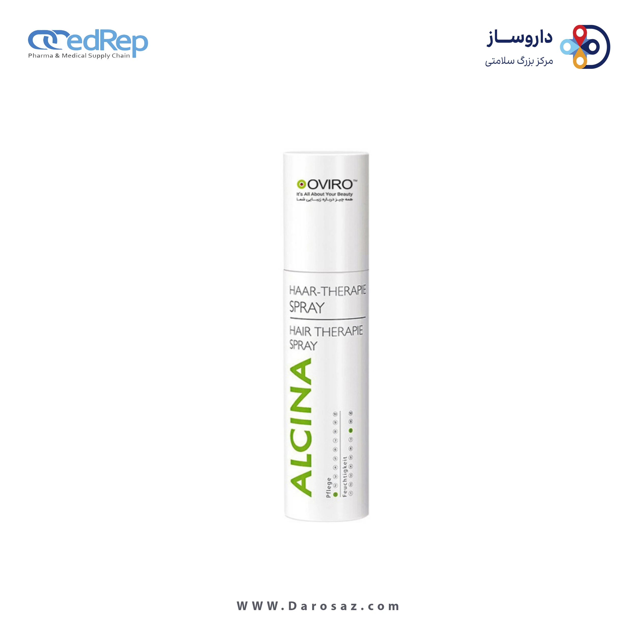 فراورده های حالت دهنده ،نرم کننده وتثبیت کننده آرایش مو (کرمها ، لوسیونها وروغنها) ALCINA HAIR THERAPY SPRAY