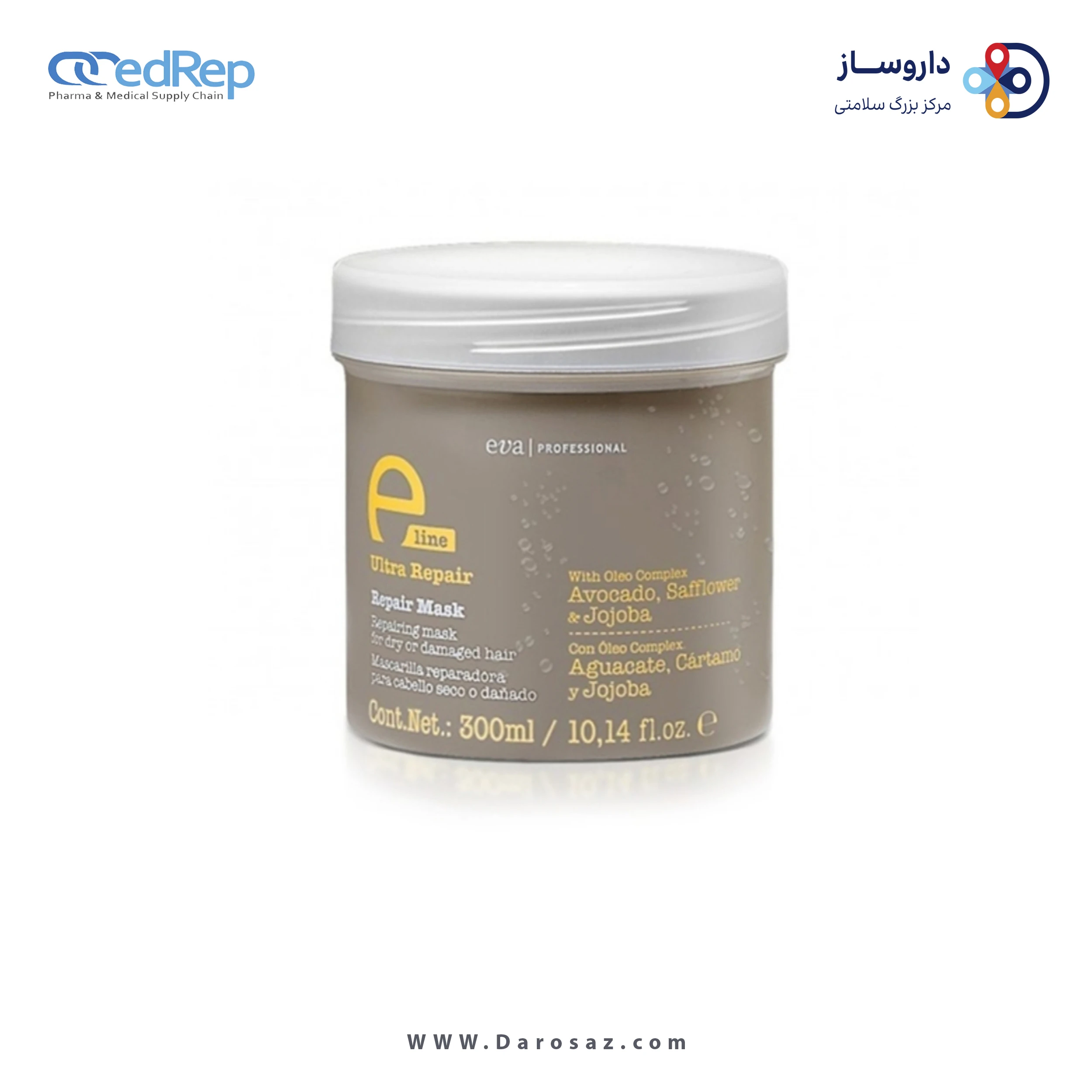 فراورده های حالت دهنده ،نرم کننده وتثبیت کننده آرایش مو (کرمها ، لوسیونها وروغنها) EVA| PROFESSIONAL Repair mask 300 ml