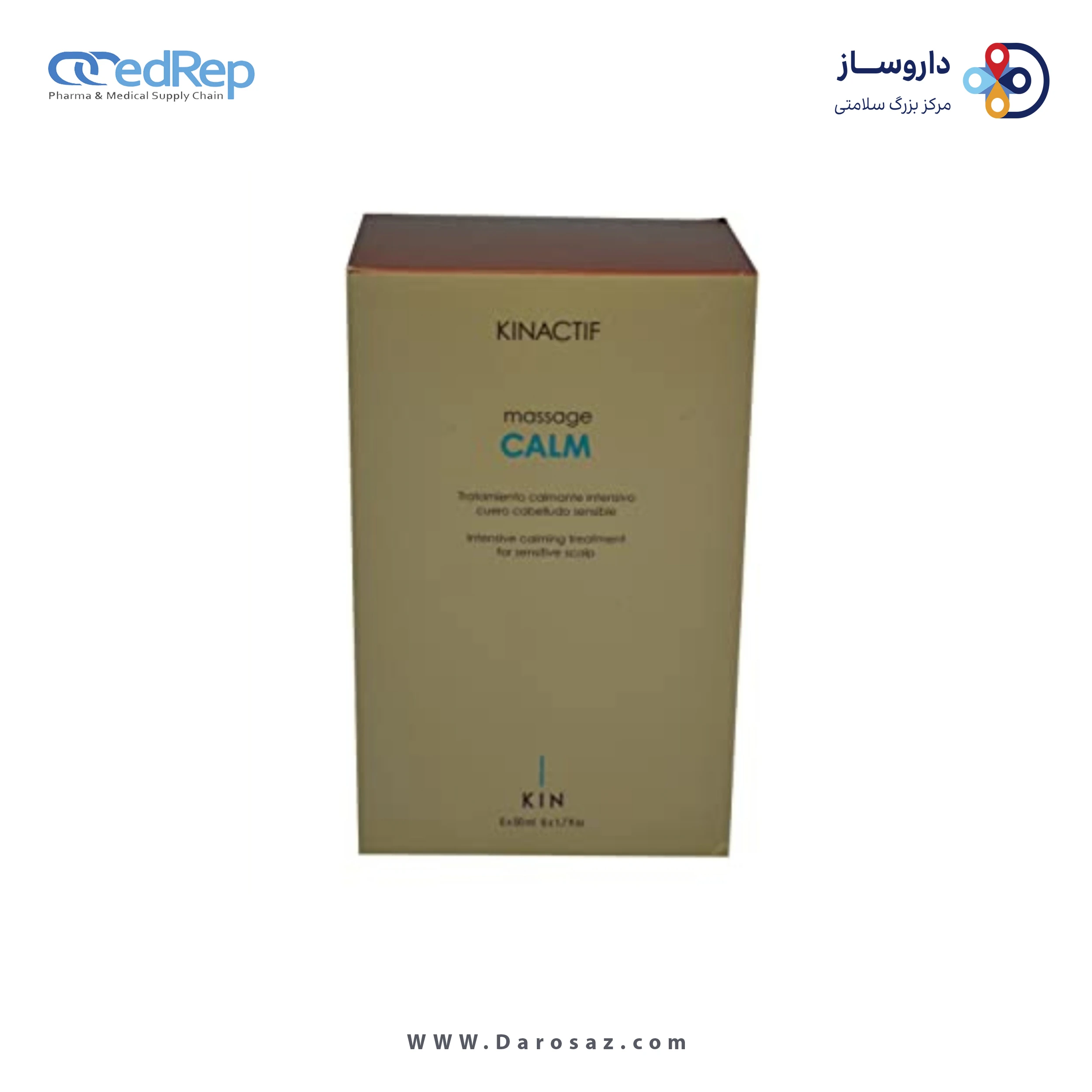 فراورده های حالت دهنده ،نرم کننده وتثبیت کننده آرایش مو (کرمها ، لوسیونها وروغنها) KIN KINACTIF MASSAGE CALM 50ML