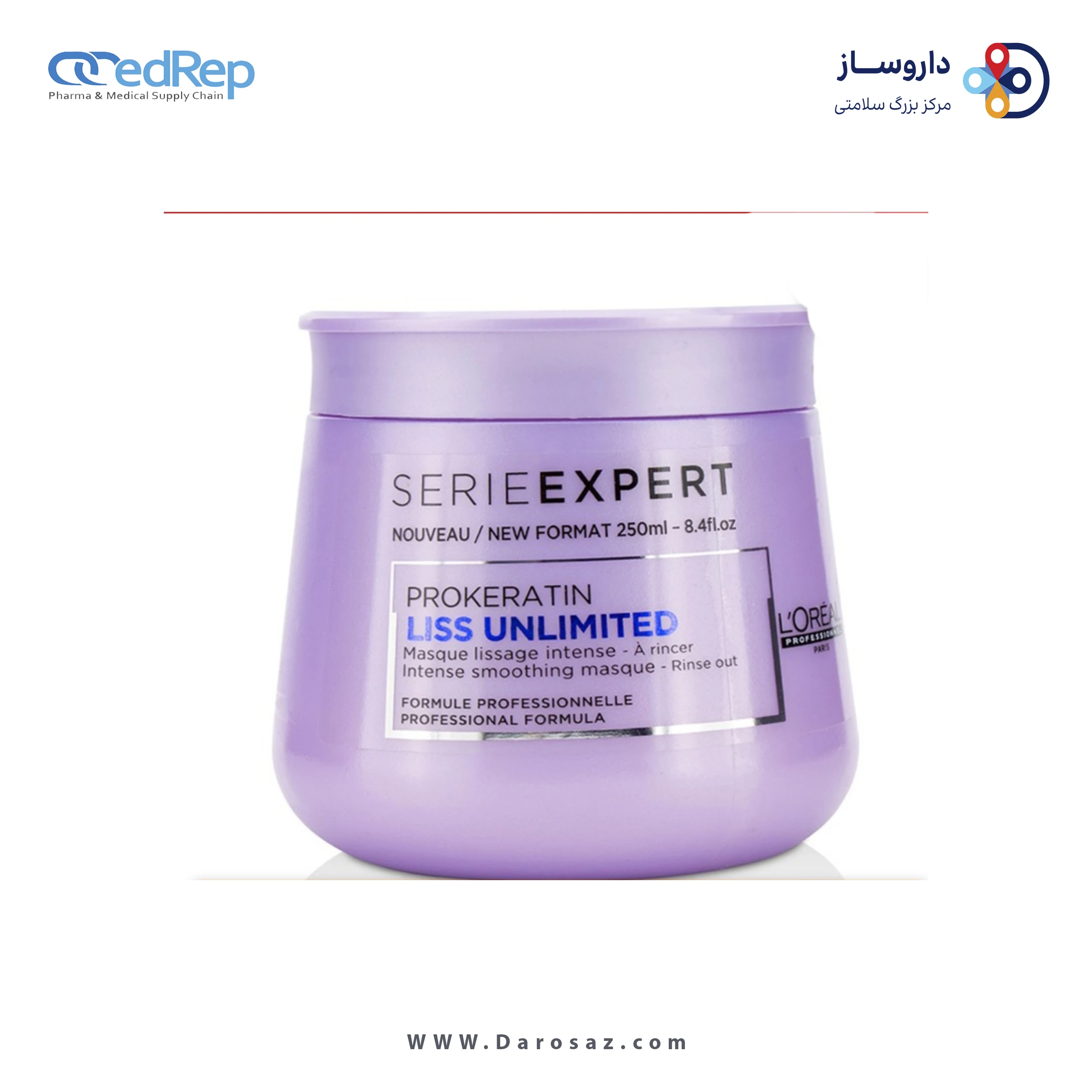 فراورده های حالت دهنده ،نرم کننده وتثبیت کننده آرایش مو (کرمها ، لوسیونها وروغنها) L'OREAL PROFESSIONNEL Serie Expert Liss Unlimited Up to 4 Days Smoothing Masque Rebellious Hair 200