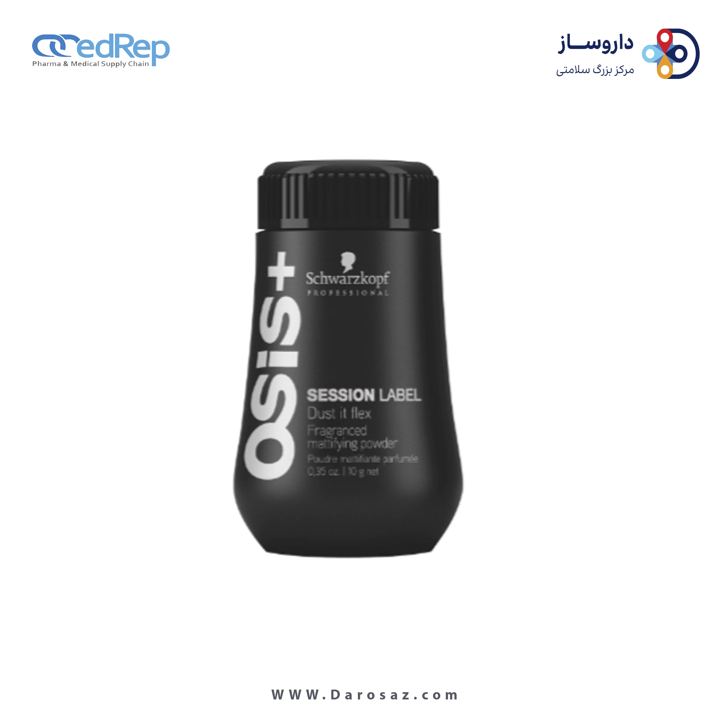 فراورده های حالت دهنده ،نرم کننده وتثبیت کننده آرایش مو (کرمها ، لوسیونها وروغنها) OSIS SESSION LABEL Dust it flex Fragranced mattifying powder