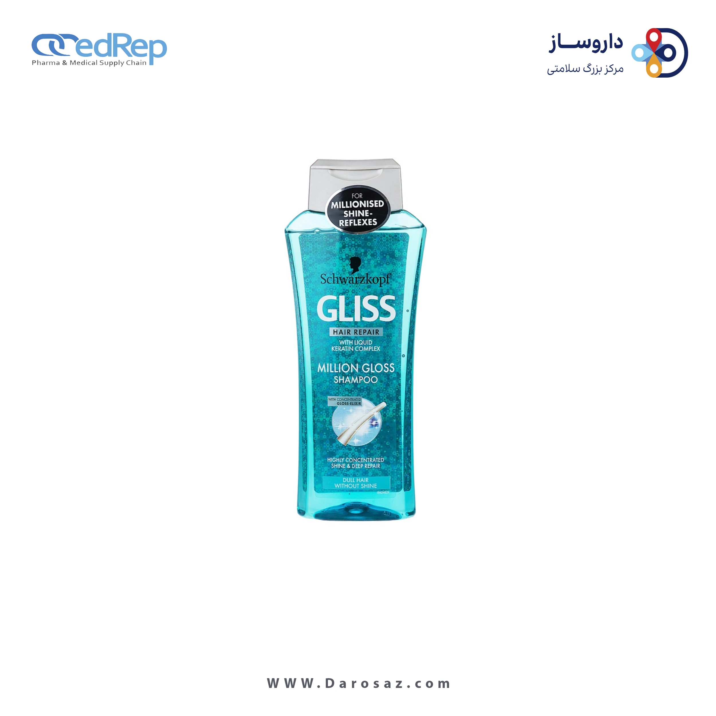 فراورده های حالت دهنده ،نرم کننده وتثبیت کننده آرایش مو (کرمها ، لوسیونها وروغنها) GLISS Million gloss conditionerPACKAGING 1