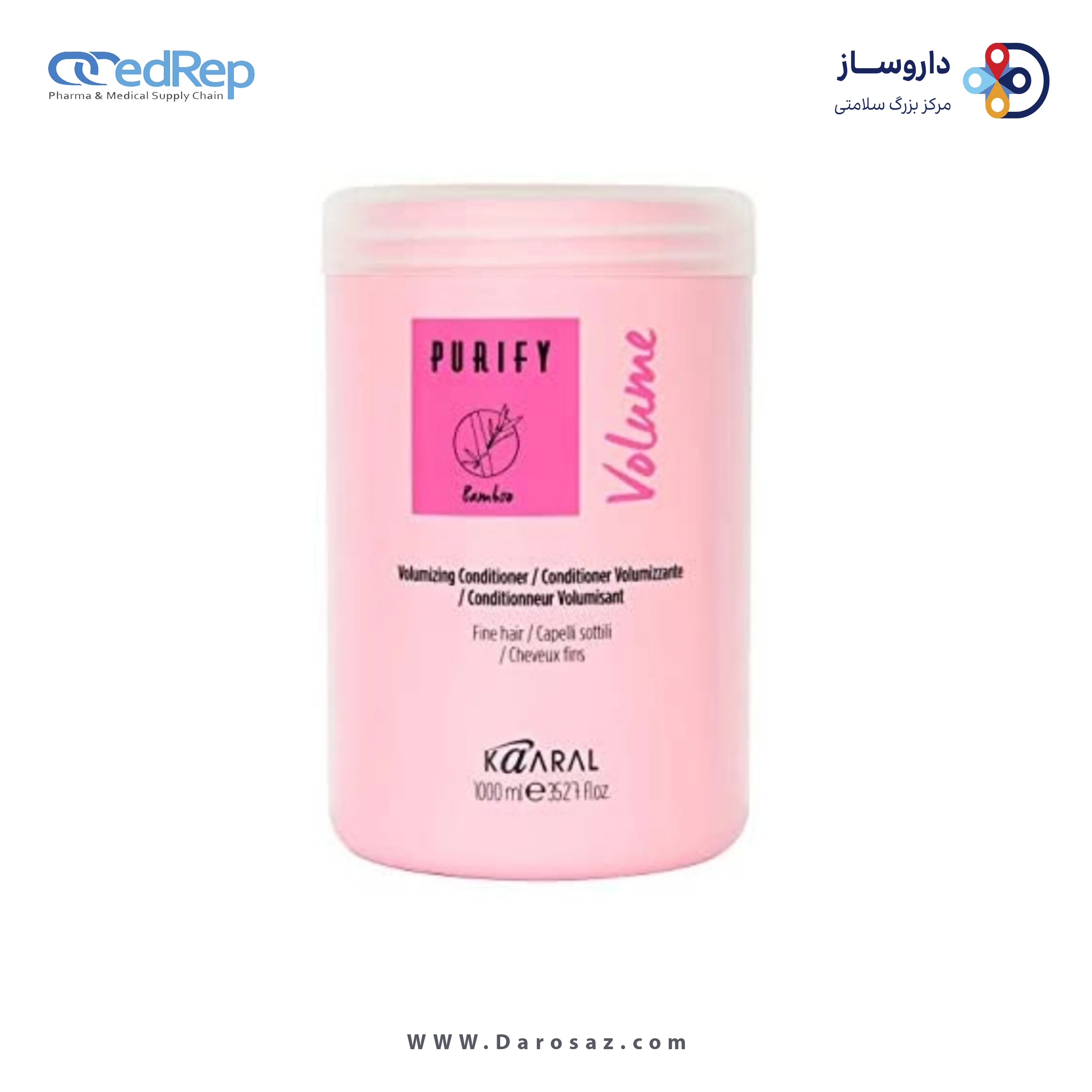 فراورده های حالت دهنده ،نرم کننده وتثبیت کننده آرایش مو (کرمها ، لوسیونها وروغنها) KAARAL Volume Volumizing Conditioner 1000ml