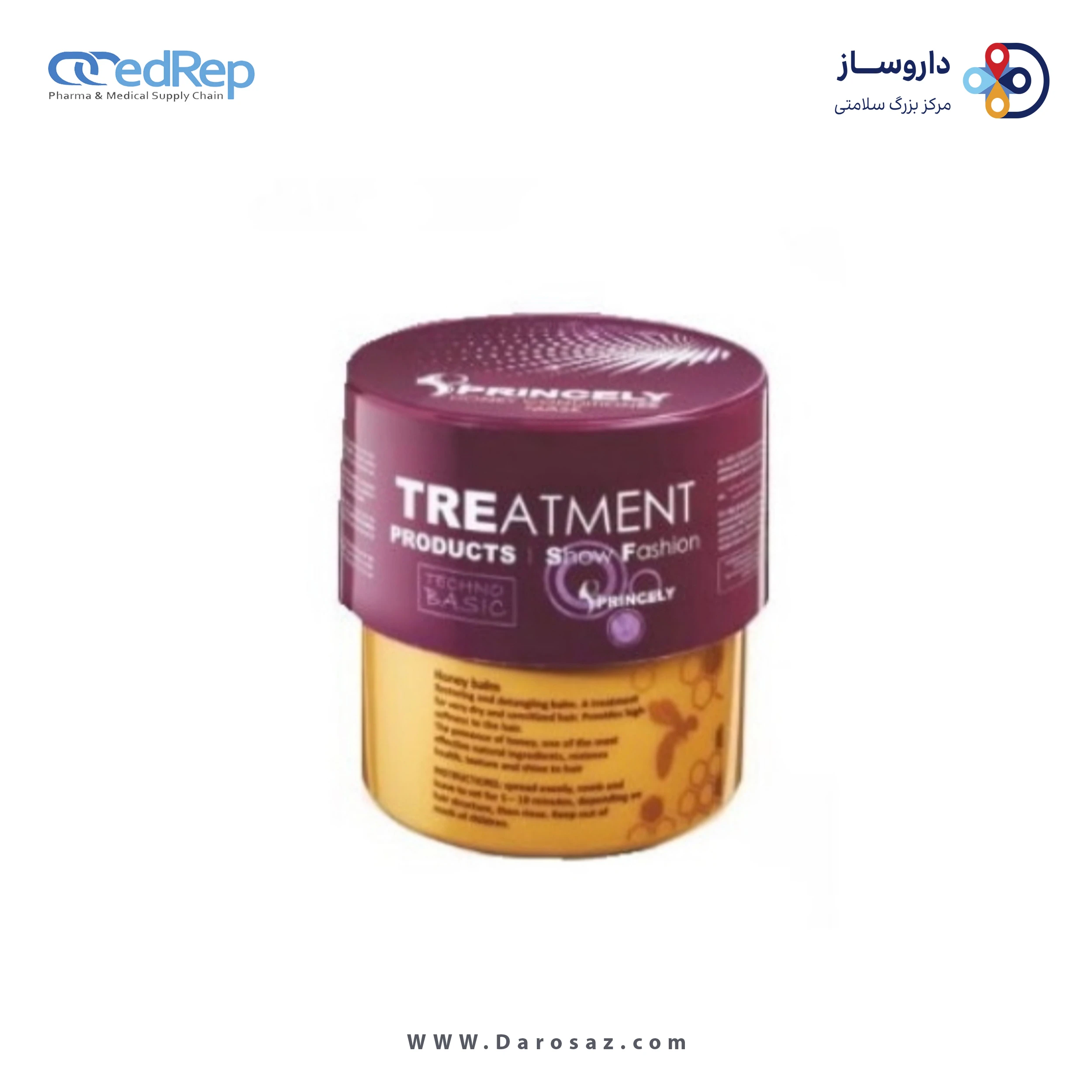 فراورده های حالت دهنده ،نرم کننده وتثبیت کننده آرایش مو (کرمها ، لوسیونها وروغنها) PRO PRINCELY HONEY CONDITIONER MASK 500ML