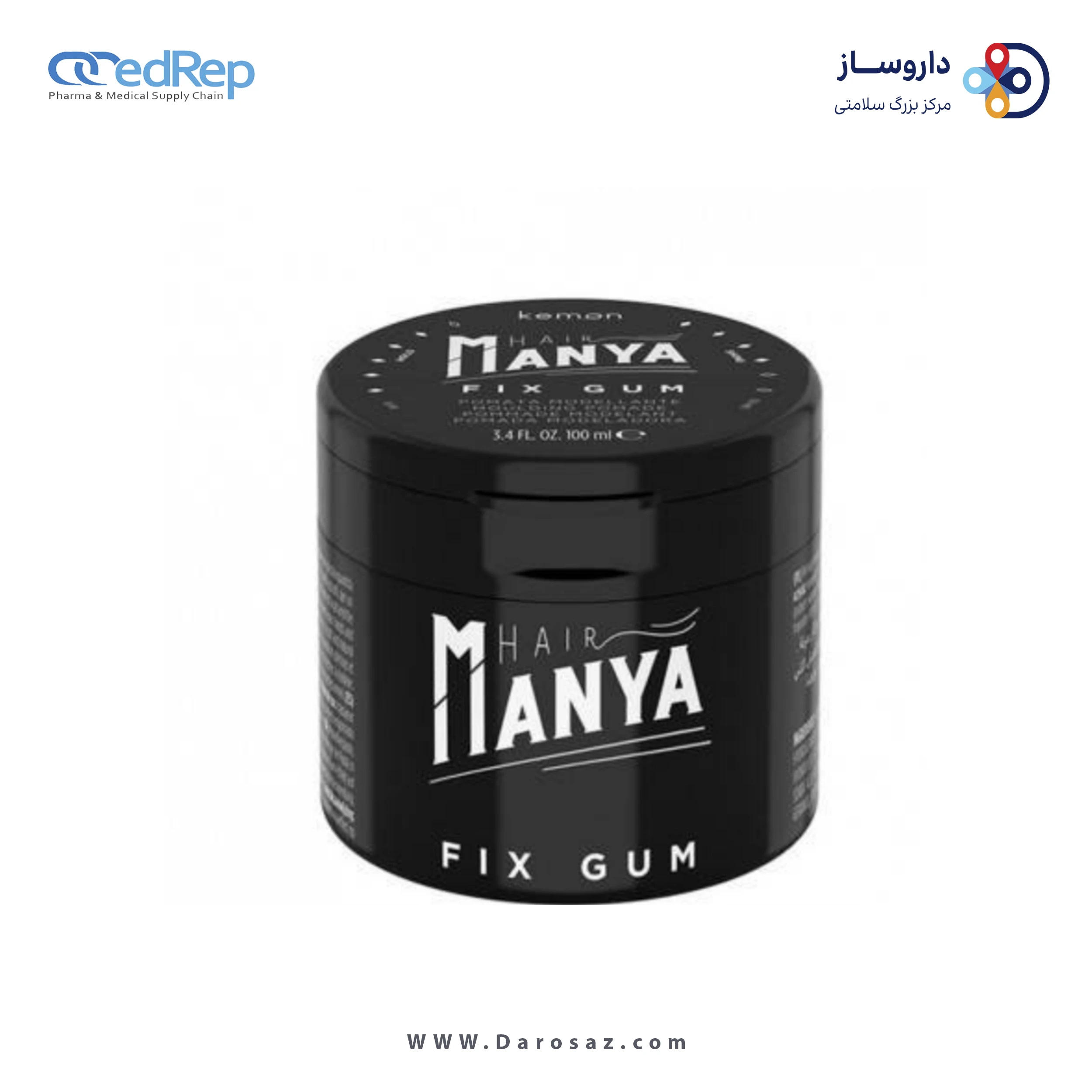 فراورده های حالت دهنده ،نرم کننده وتثبیت کننده آرایش مو (کرمها ، لوسیونها وروغنها) KEMON HAIR MANYA FIX GUM