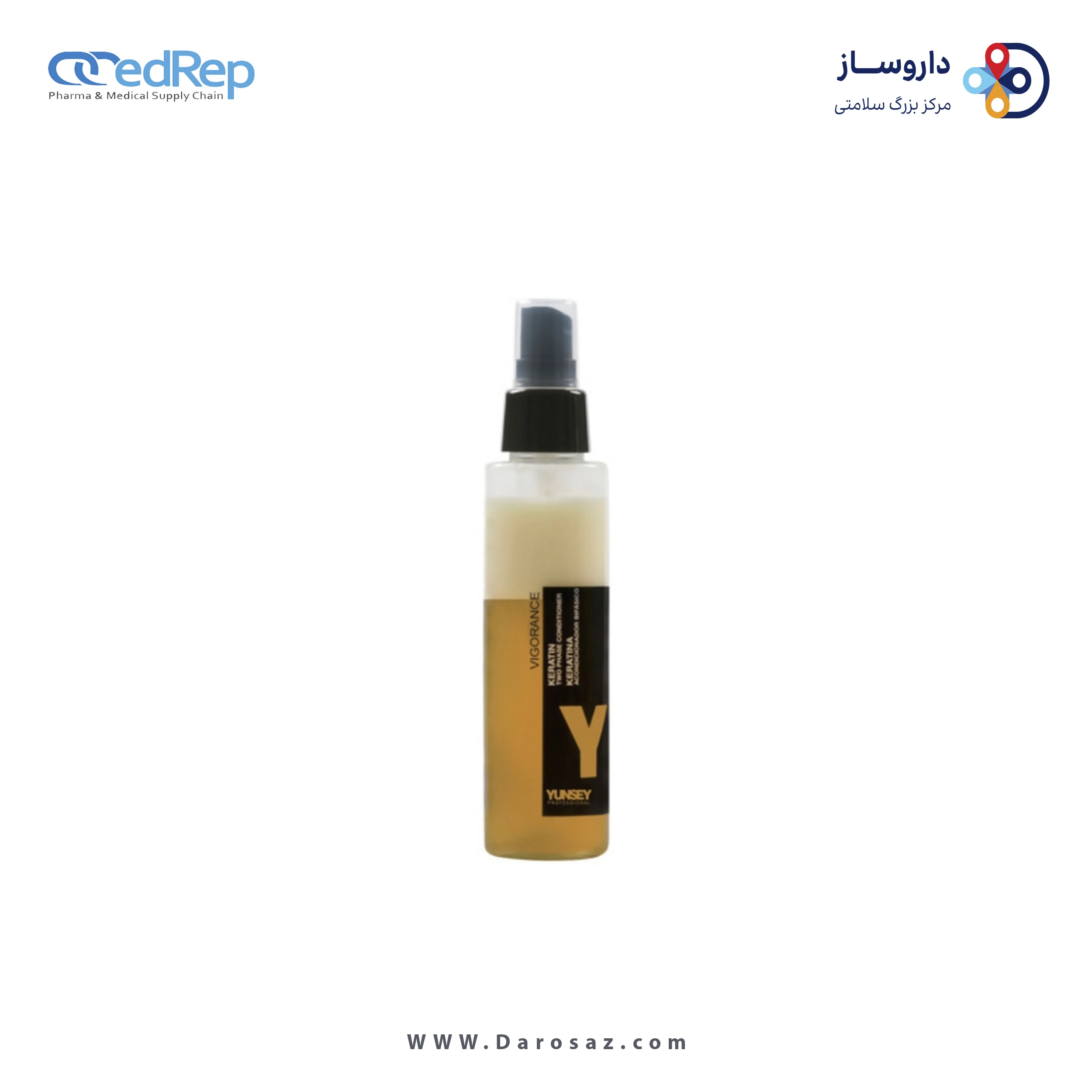 فراورده های حالت دهنده ،نرم کننده وتثبیت کننده آرایش مو (کرمها ، لوسیونها وروغنها) YUNSEY TWO PHASE CONDITIONER KERATIN 100