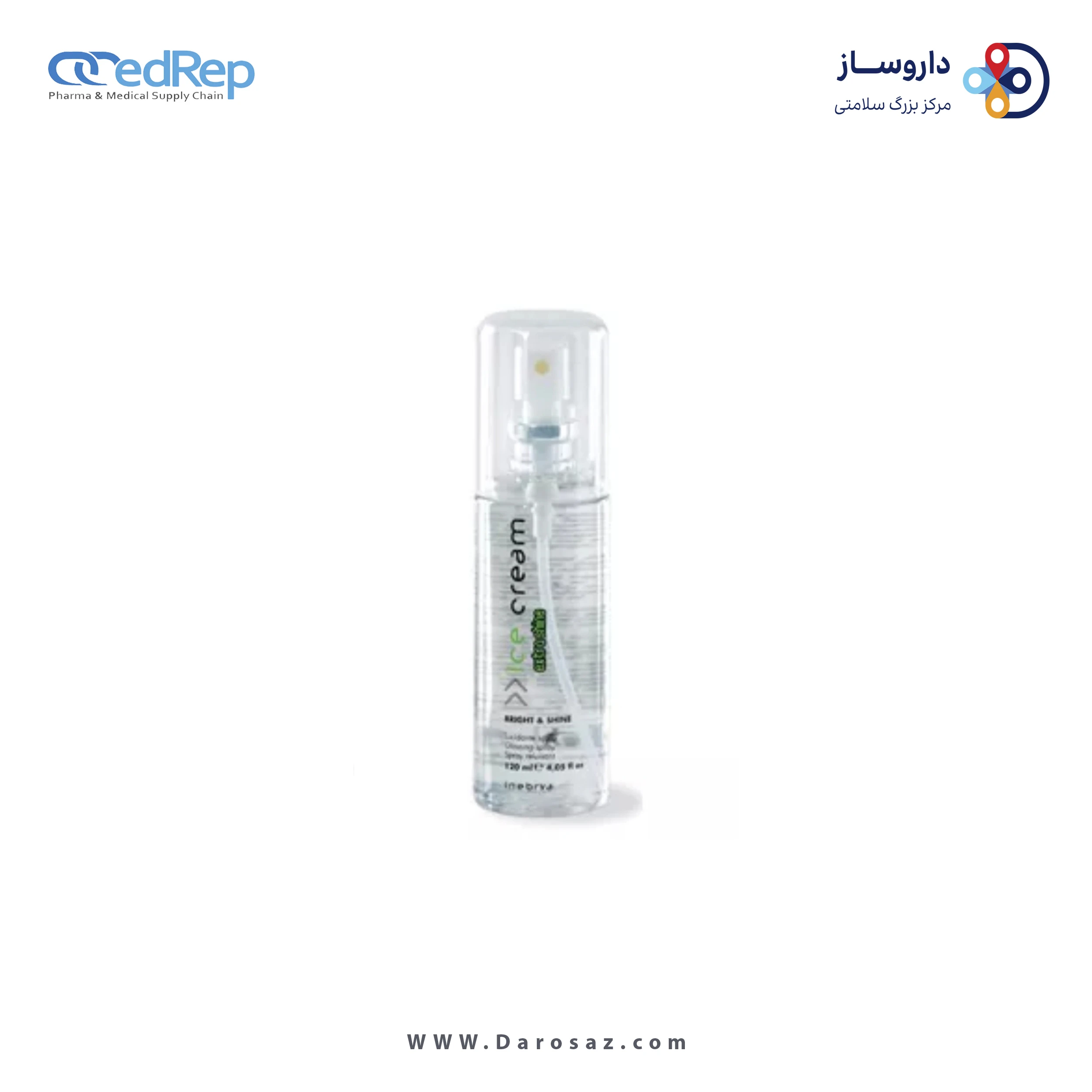 فراورده های حالت دهنده ،نرم کننده وتثبیت کننده آرایش مو (کرمها ، لوسیونها وروغنها) INEBRYA Spray Bright & Shine