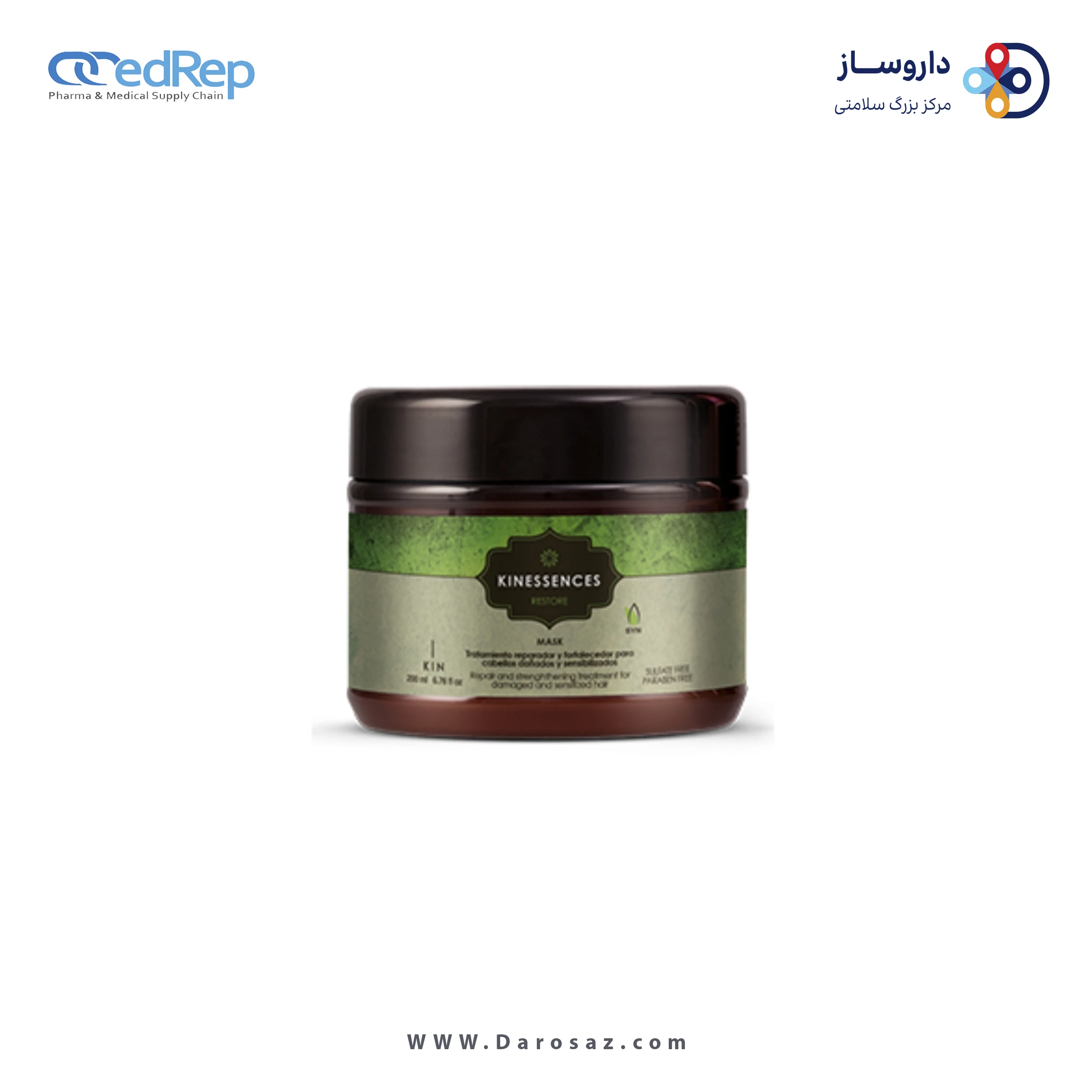 فراورده های حالت دهنده ،نرم کننده وتثبیت کننده آرایش مو (کرمها ، لوسیونها وروغنها) KIN KINESSENCES RESTORE MASK ‎ 6.53
