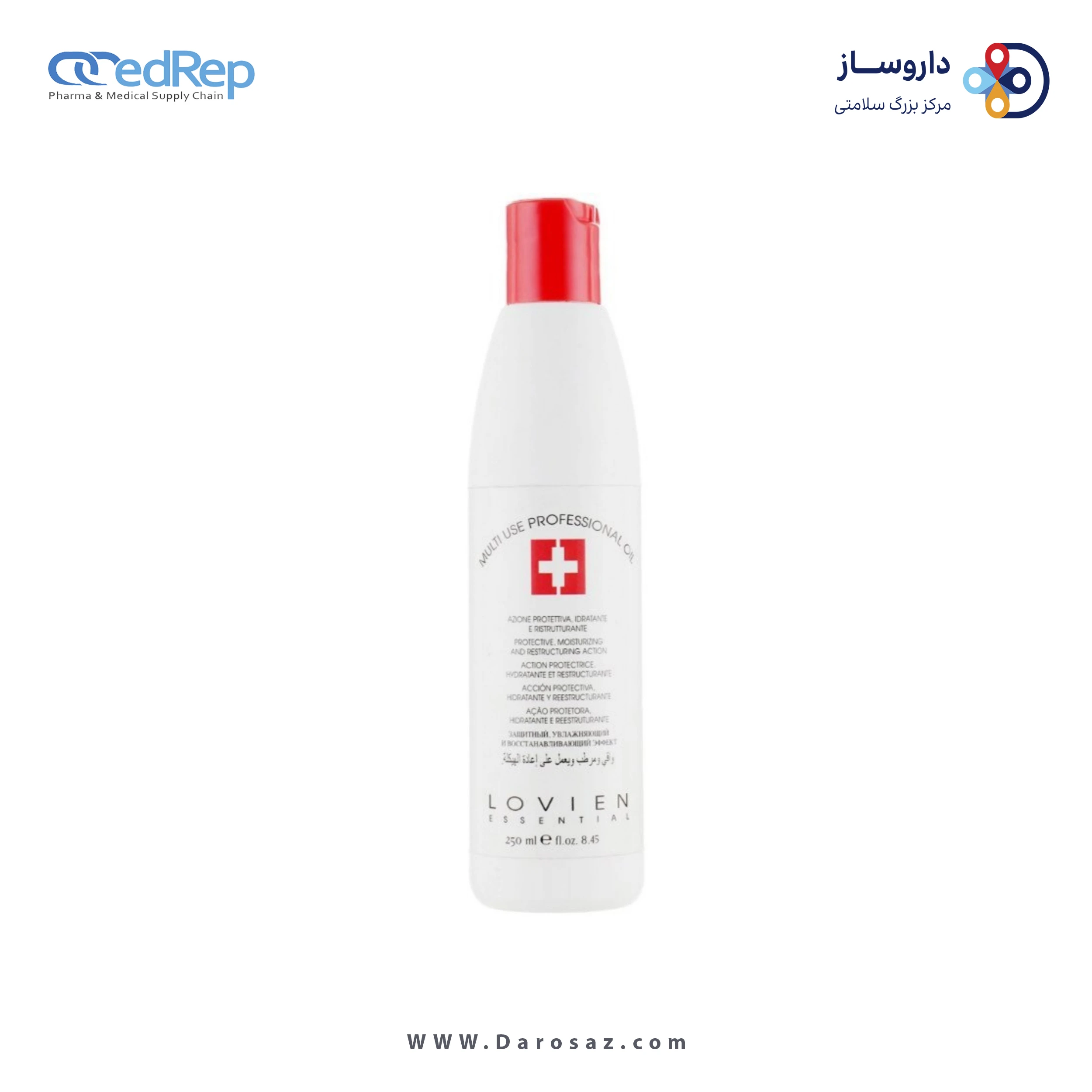 فراورده های حالت دهنده ،نرم کننده وتثبیت کننده آرایش مو (کرمها ، لوسیونها وروغنها) LOVIEN ESSENTIAL PROTECTIVE OIL FOR HAIR & SKIN MULTI USE