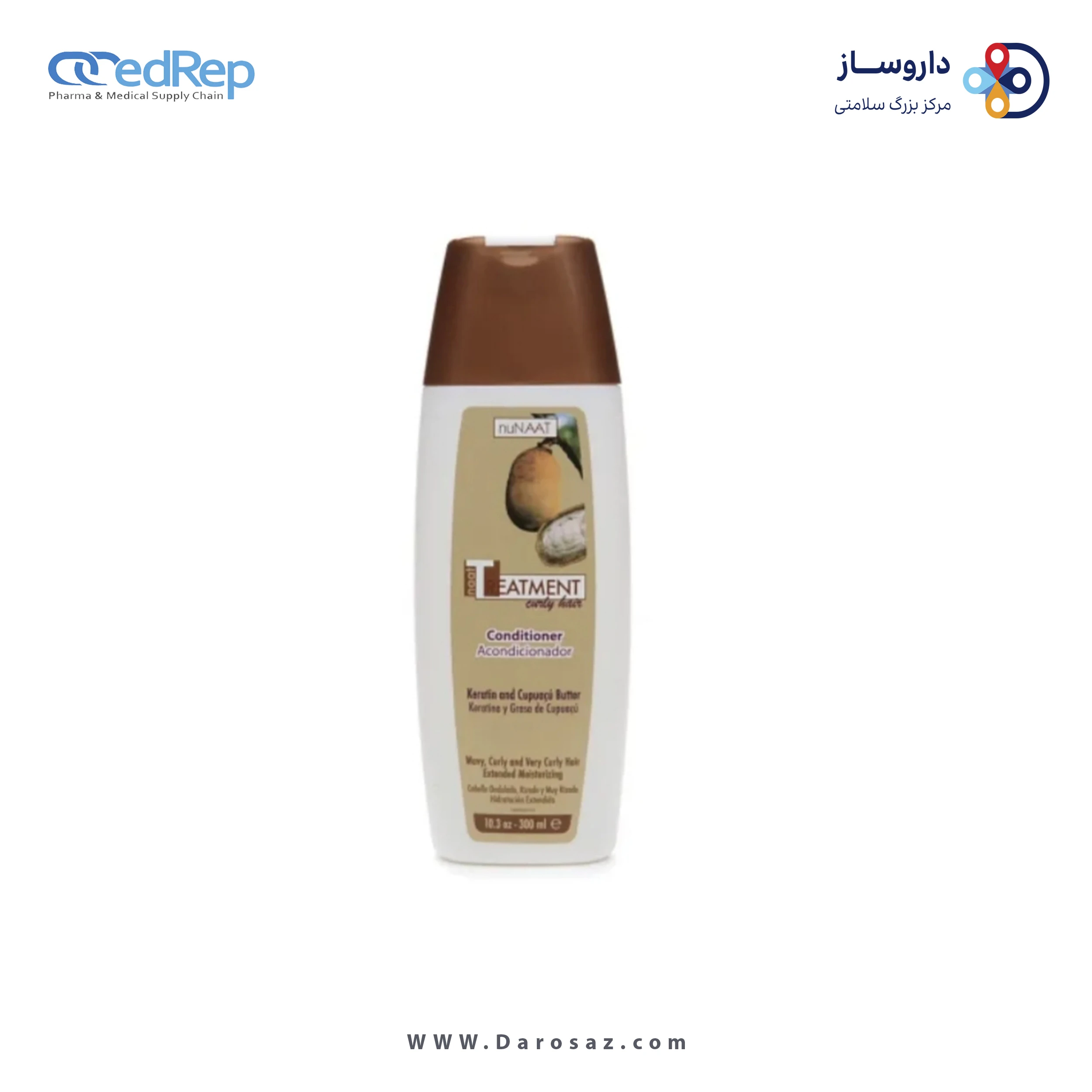 فراورده های حالت دهنده ،نرم کننده وتثبیت کننده آرایش مو (کرمها ، لوسیونها وروغنها) NUNAAT NAATTREATMENT CURLYHAIR CONDITIONER