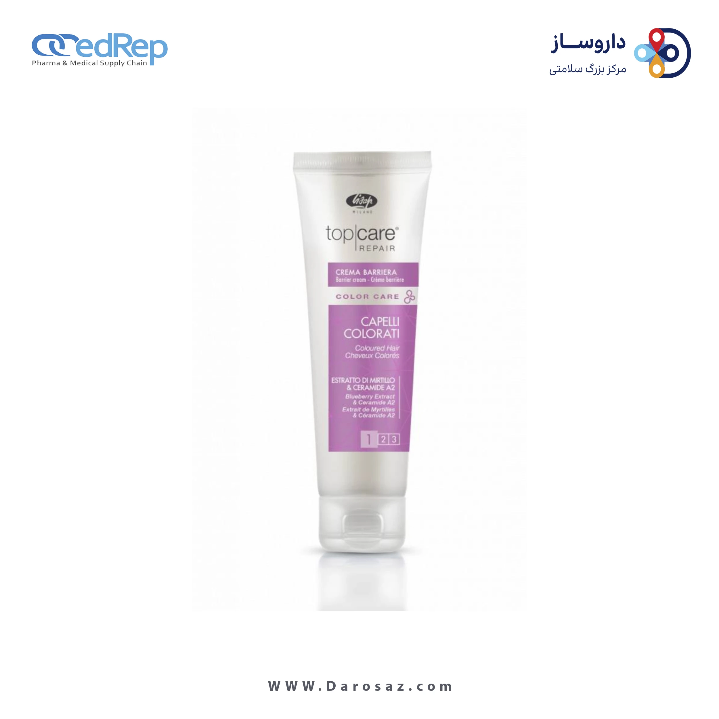 فراورده های حالت دهنده ،نرم کننده وتثبیت کننده آرایش مو (کرمها ، لوسیونها وروغنها) LISAP Top care repair color care barrier cream