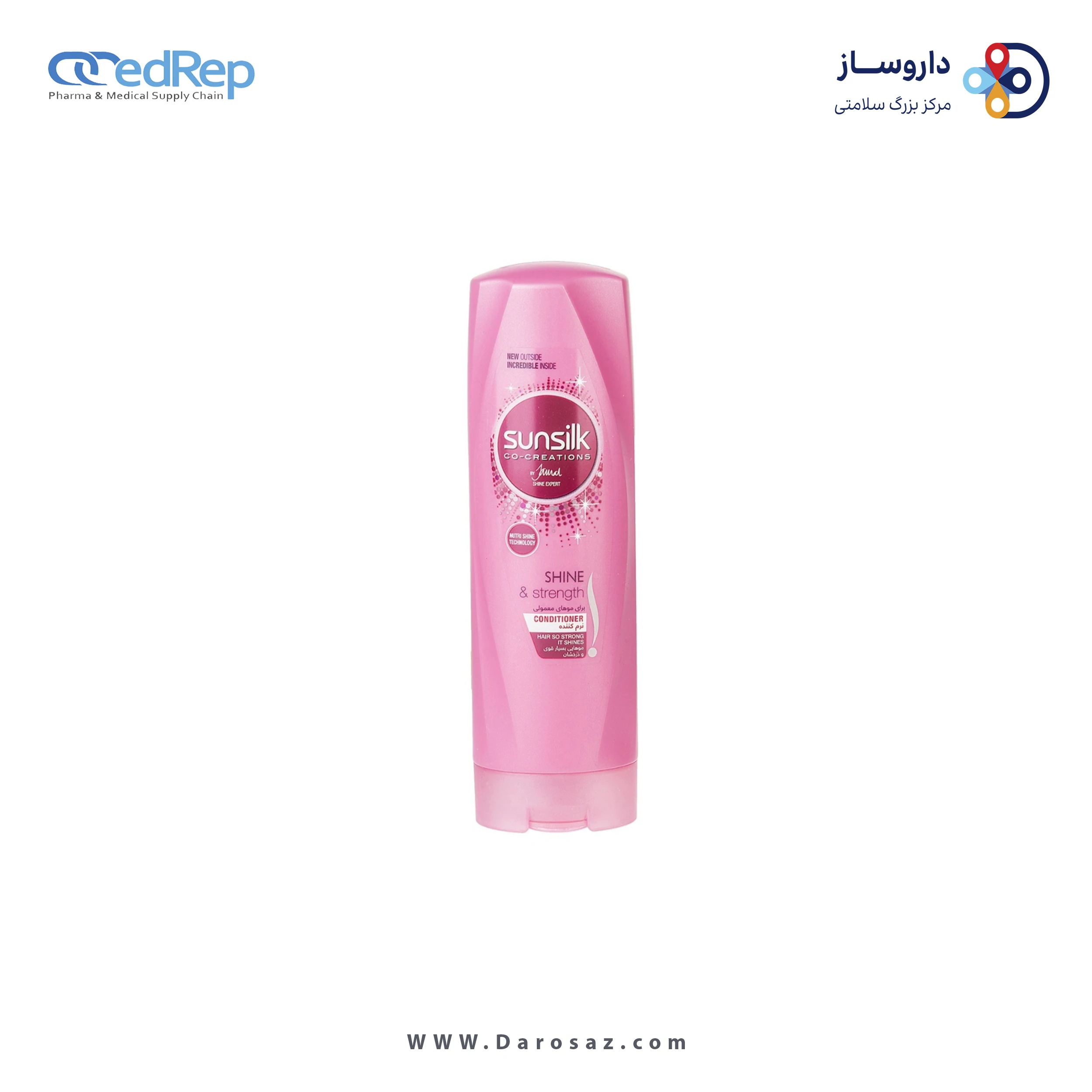 فراورده های حالت دهنده ،نرم کننده وتثبیت کننده آرایش مو (کرمها ، لوسیونها وروغنها) SUNSILK Glowing Shine and Strength Hair Conditioner 350ml