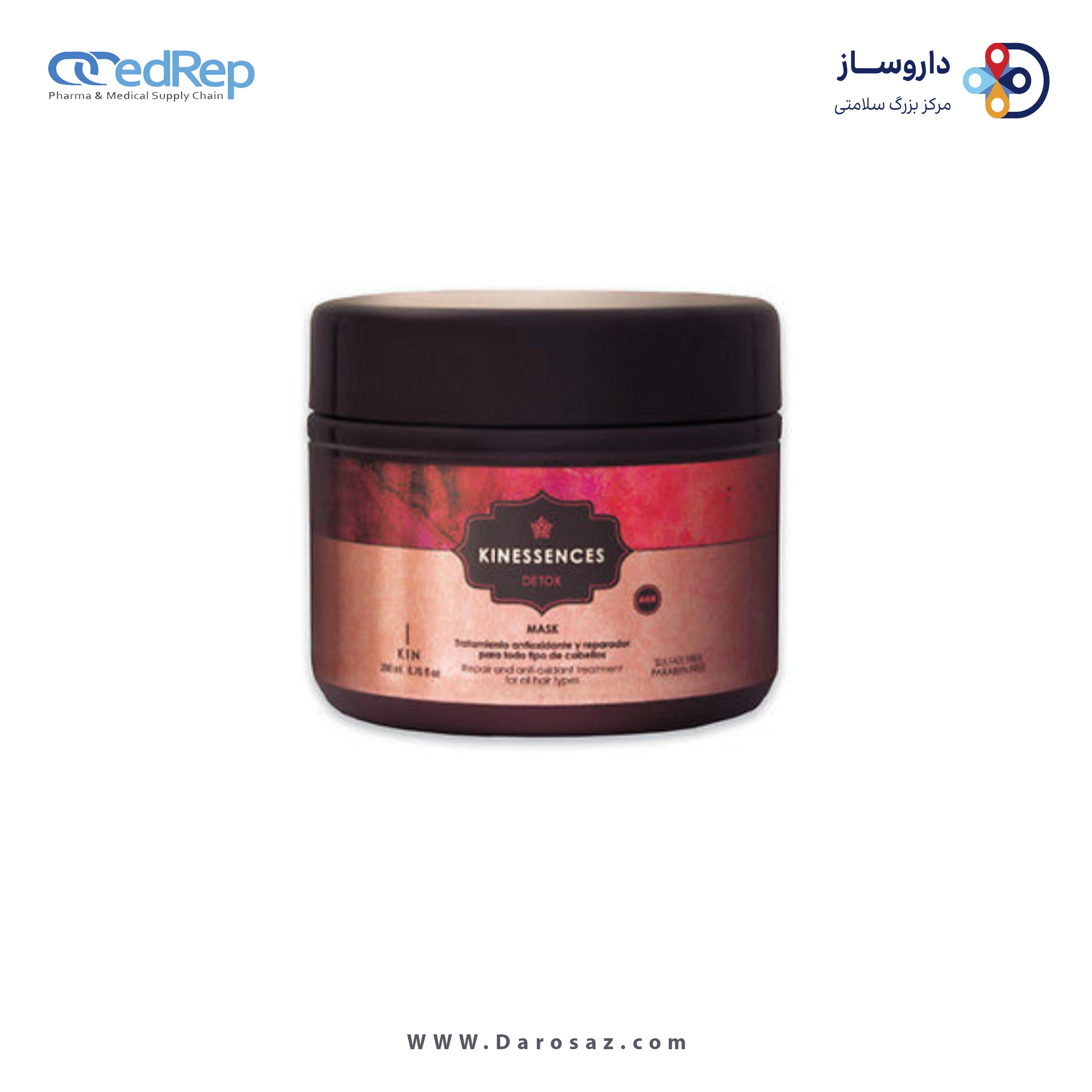 فراورده های حالت دهنده ،نرم کننده وتثبیت کننده آرایش مو (کرمها ، لوسیونها وروغنها) KIN DETOX MASK 200 ml.‎
