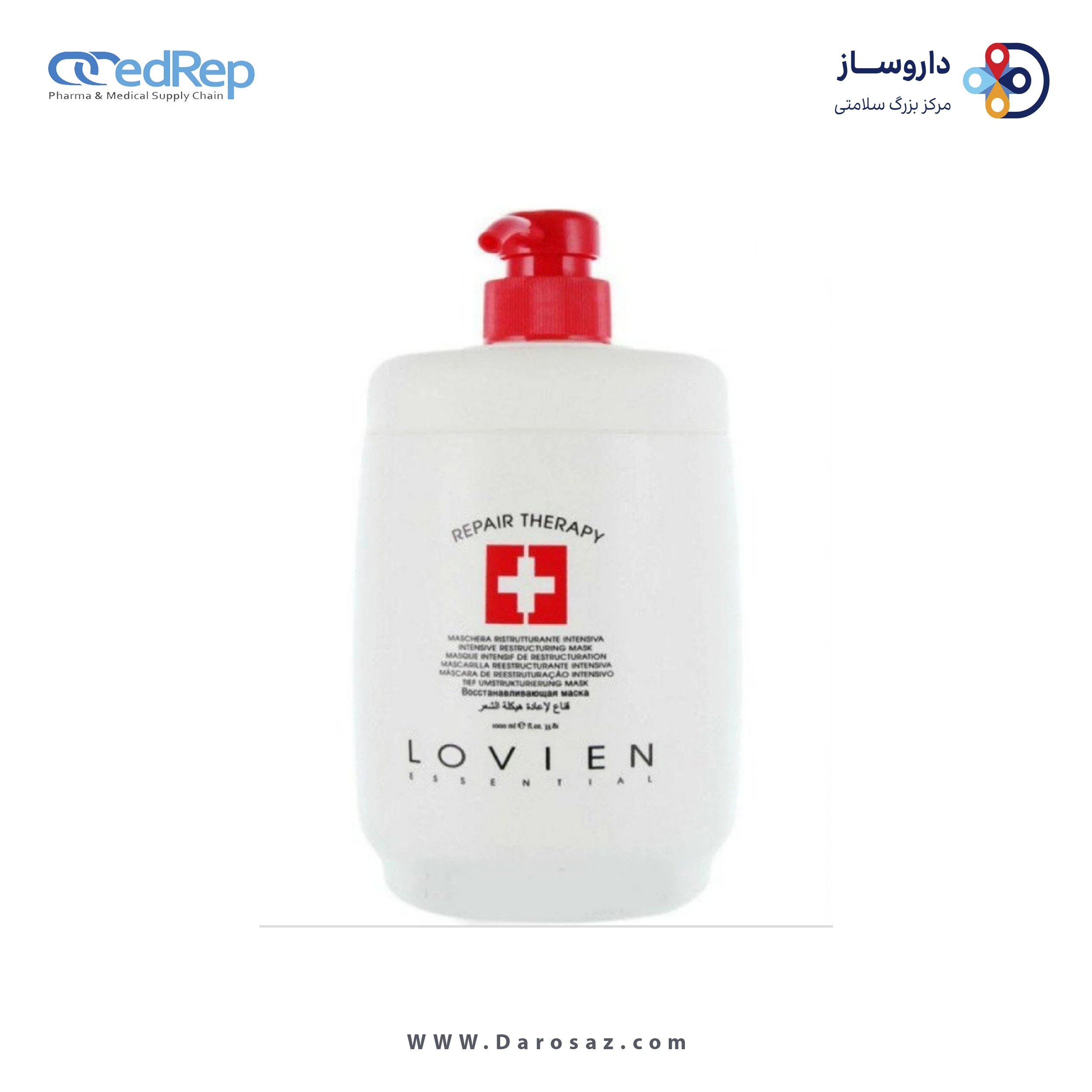 فراورده های حالت دهنده ،نرم کننده وتثبیت کننده آرایش مو (کرمها ، لوسیونها وروغنها) LOVIEN ESSENTIAL pepair therapy 1000 ml