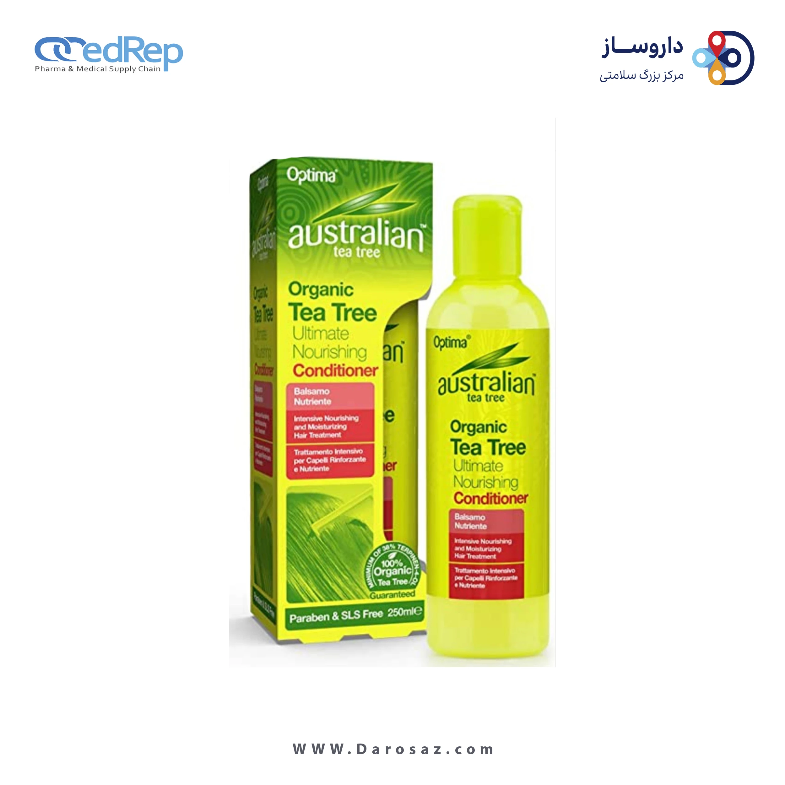 فراورده های حالت دهنده ،نرم کننده وتثبیت کننده آرایش مو (کرمها ، لوسیونها وروغنها) SILKIA tea tree conditioner