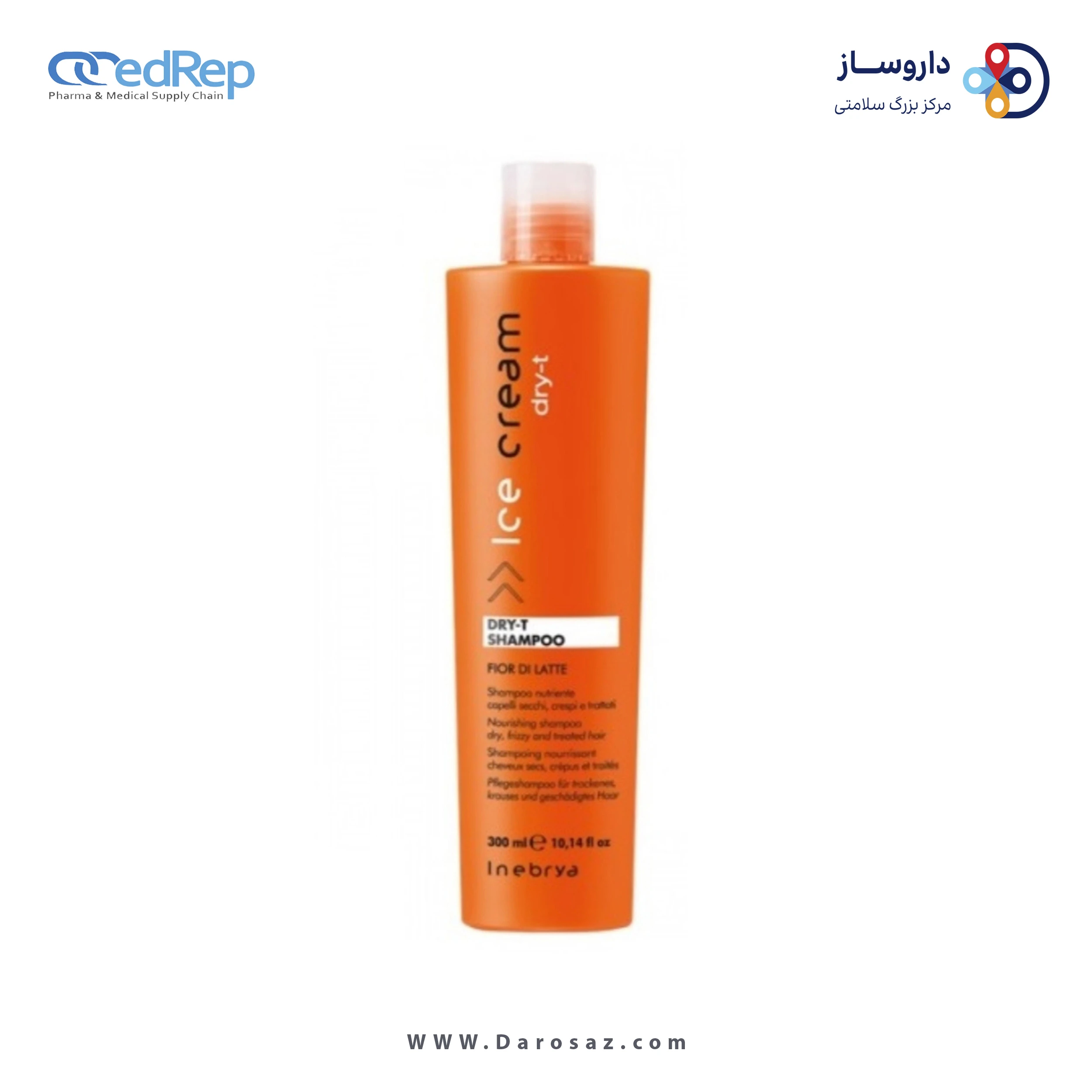 فراورده های حالت دهنده ،نرم کننده وتثبیت کننده آرایش مو (کرمها ، لوسیونها وروغنها) INEBRYA Hair Cream Dry T Mask 300ml