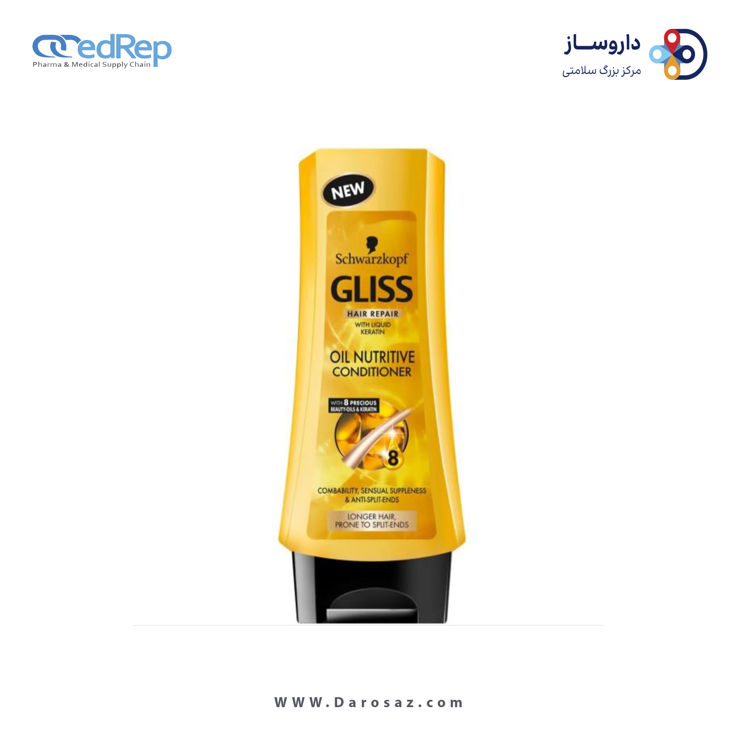 فراورده های حالت دهنده ،نرم کننده وتثبیت کننده آرایش مو (کرمها ، لوسیونها وروغنها) GLISS Conditioner Oil Nutritive