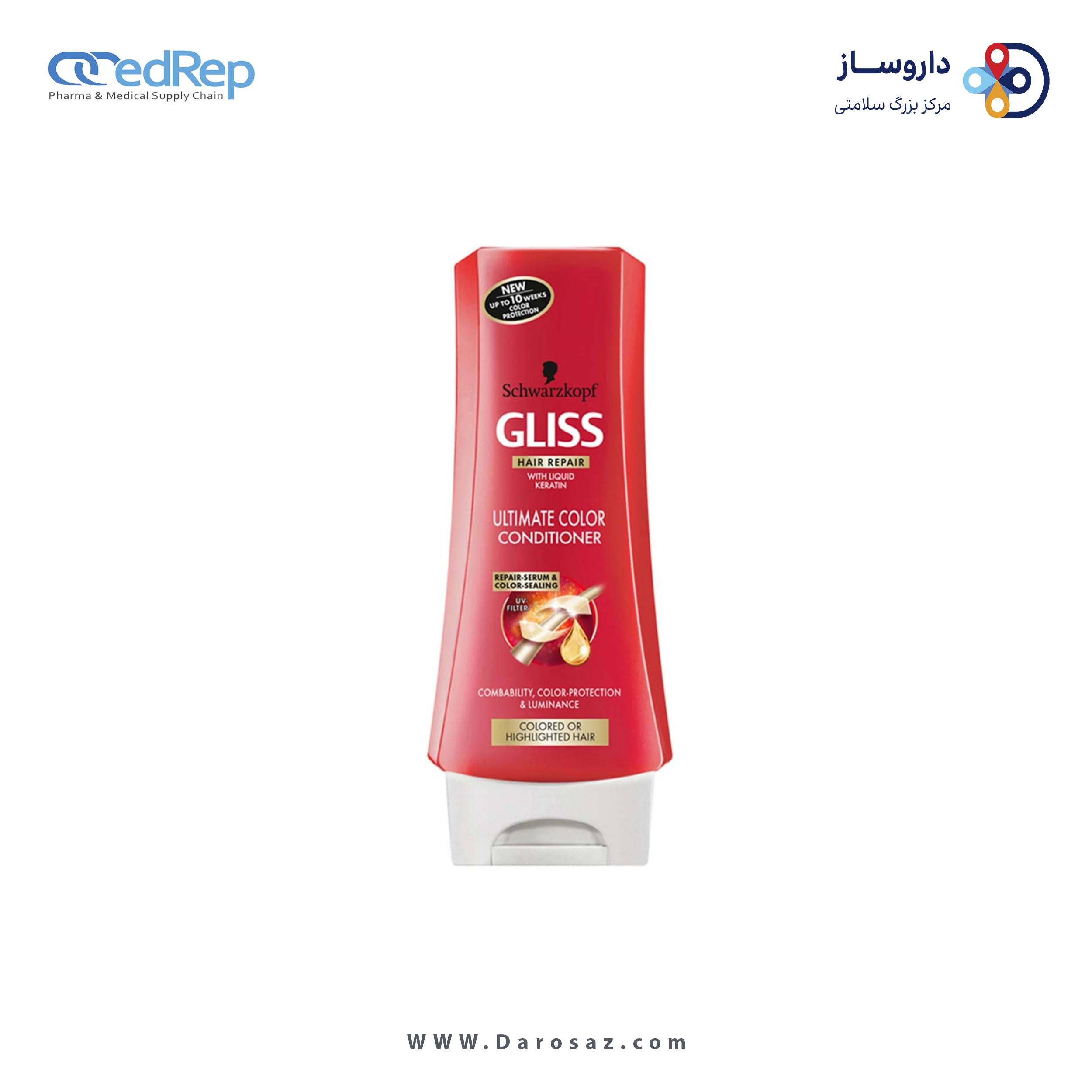 فراورده های حالت دهنده ،نرم کننده وتثبیت کننده آرایش مو (کرمها ، لوسیونها وروغنها) GLISS Express repair conditioner ULTIMATE COLOR packaging 02