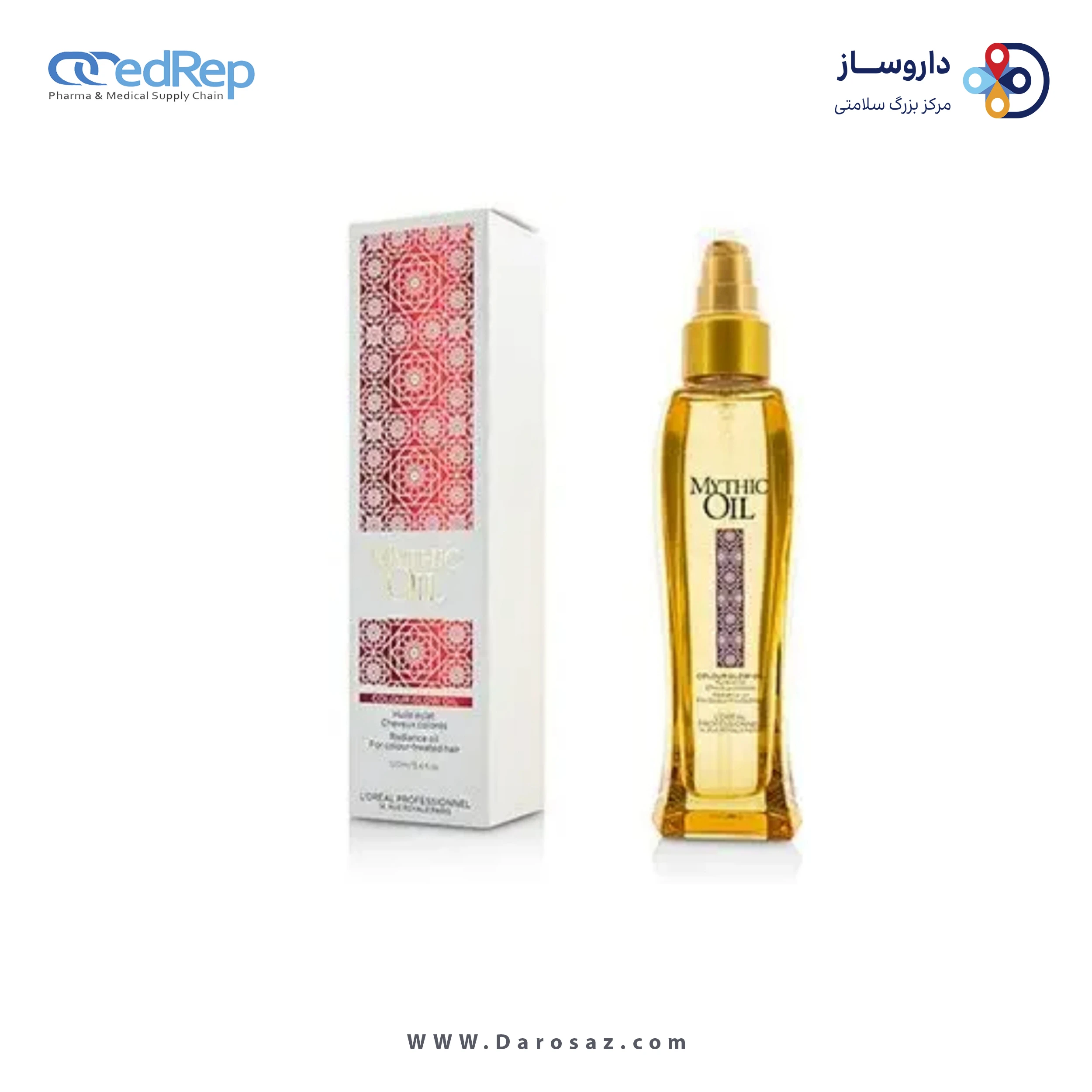 فراورده های حالت دهنده ،نرم کننده وتثبیت کننده آرایش مو (کرمها ، لوسیونها وروغنها) L'OREAL PROFESSIONNEL Mythic Oil Colour Glow Oil Radiance Oil For Color Treated Hair 100 ml