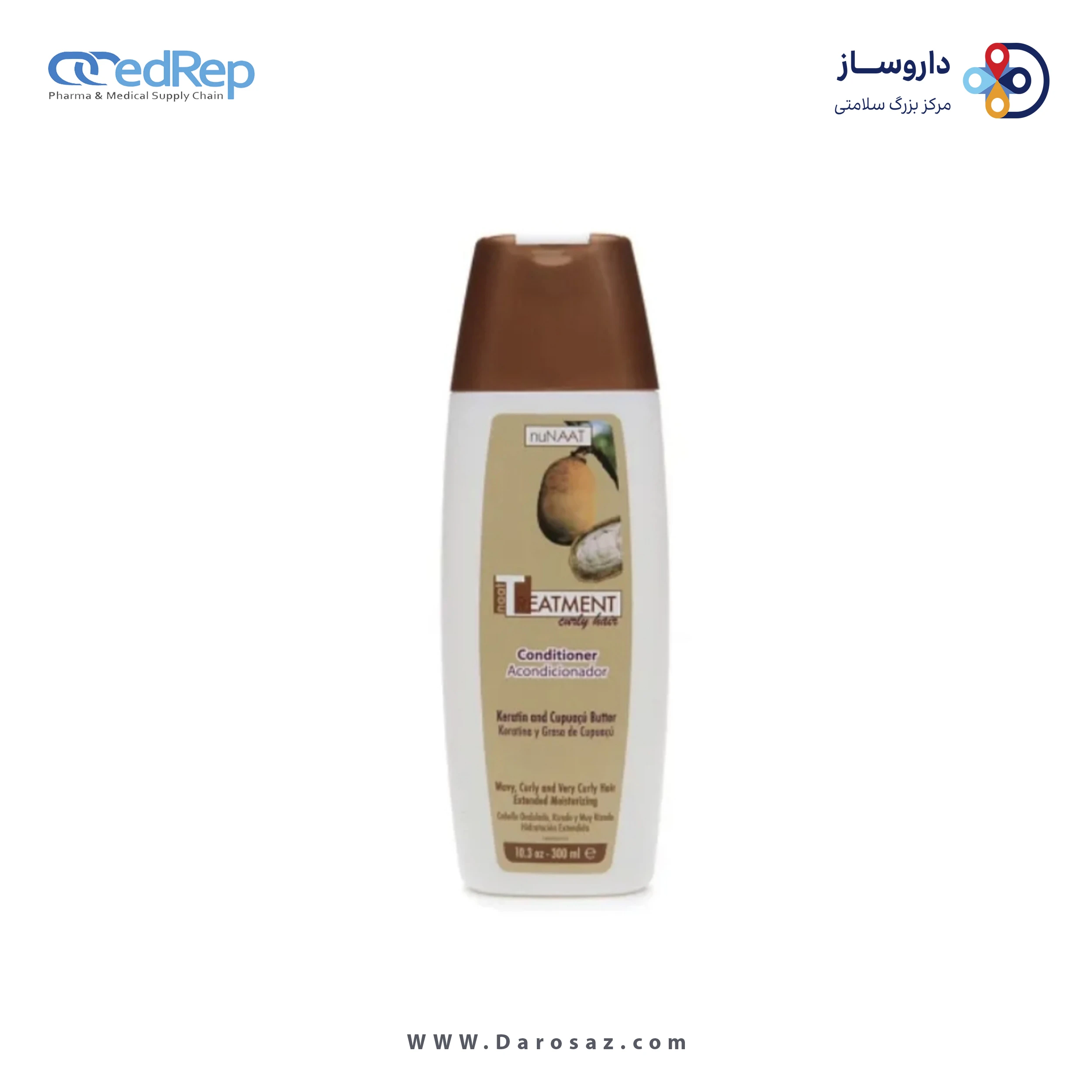 فراورده های حالت دهنده ،نرم کننده وتثبیت کننده آرایش مو (کرمها ، لوسیونها وروغنها) NUNAAT Naattreatment Curly hair Conditioner