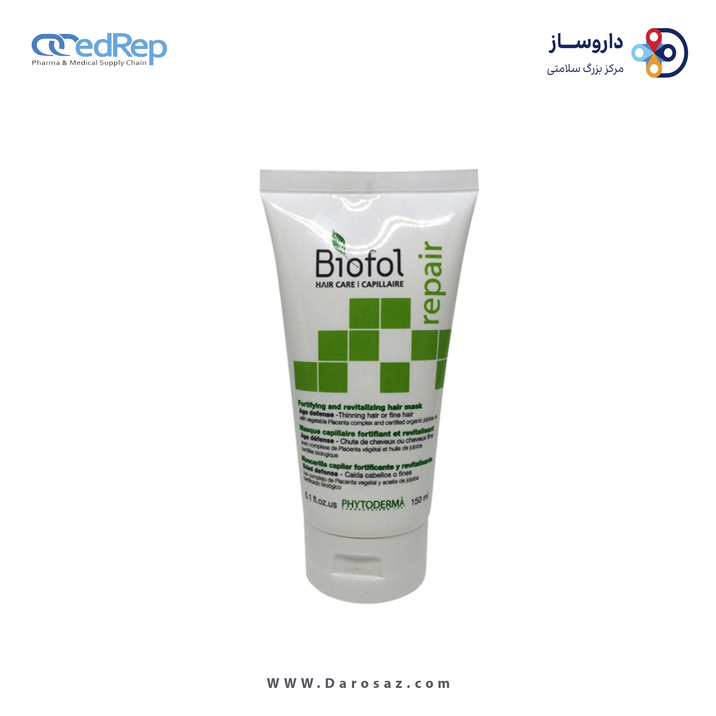 فراورده های حالت دهنده ،نرم کننده وتثبیت کننده آرایش مو (کرمها ، لوسیونها وروغنها) BIOFOL hair mask fortifying and revitalizing age defense