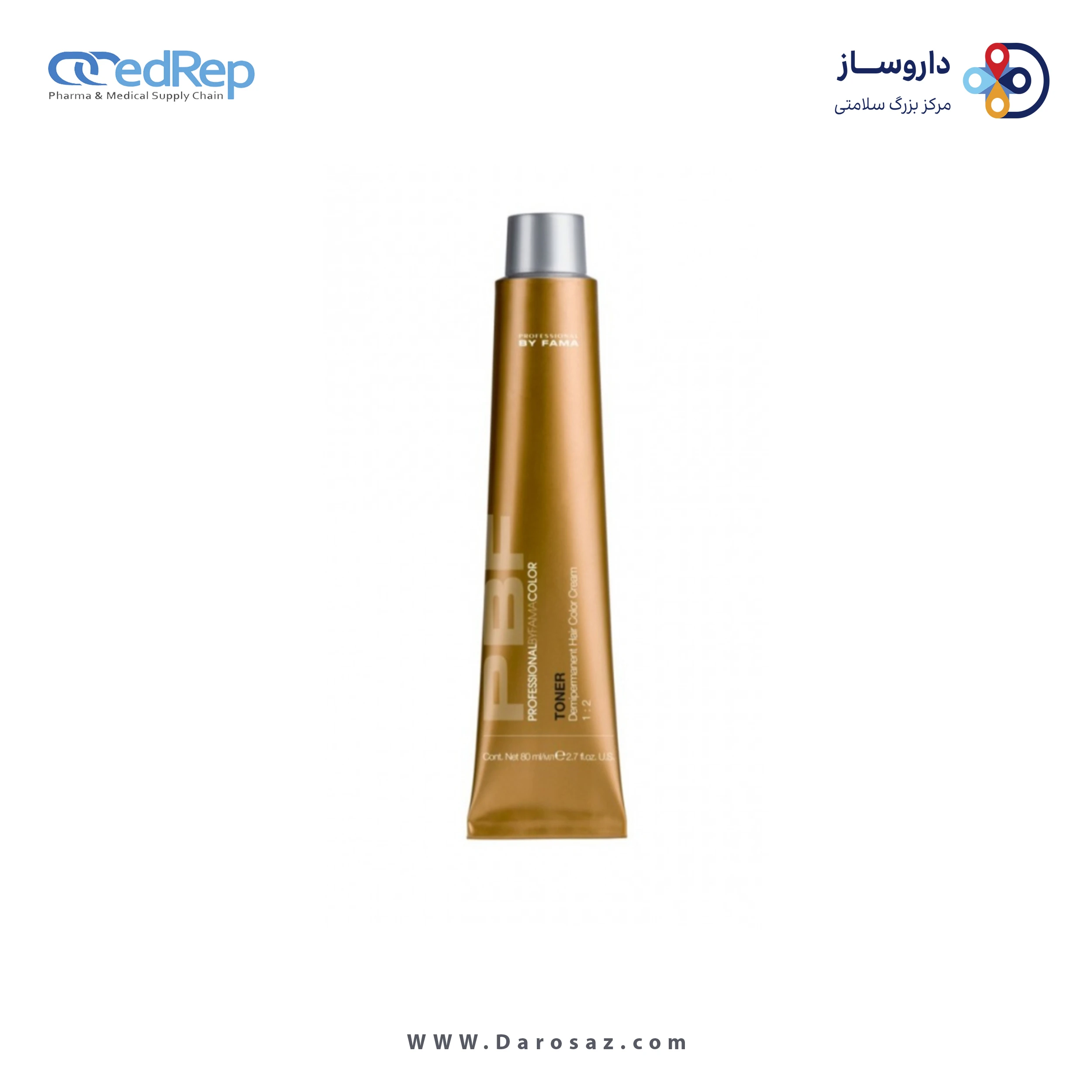 فراورده های حالت دهنده ،نرم کننده وتثبیت کننده آرایش مو (کرمها ، لوسیونها وروغنها) PROFESSIONAL BY FAMA PROFESSIONAL BY FAMA COLOR TONER DEMIPERMANENT HAIR COLOR CREAM O .13