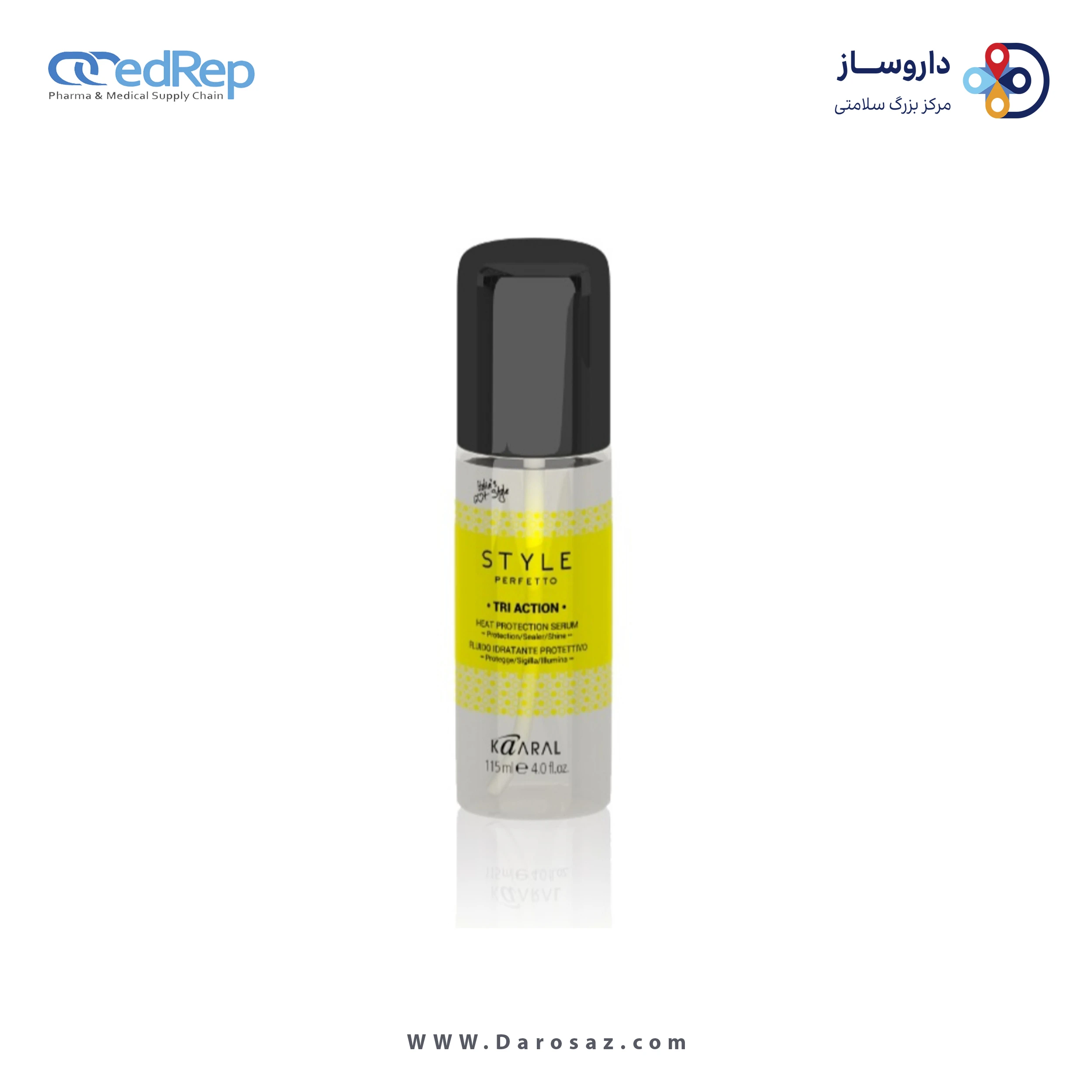 فراورده های حالت دهنده ،نرم کننده وتثبیت کننده آرایش مو (کرمها ، لوسیونها وروغنها) KAARAL Tri Action Heat Protection Serum