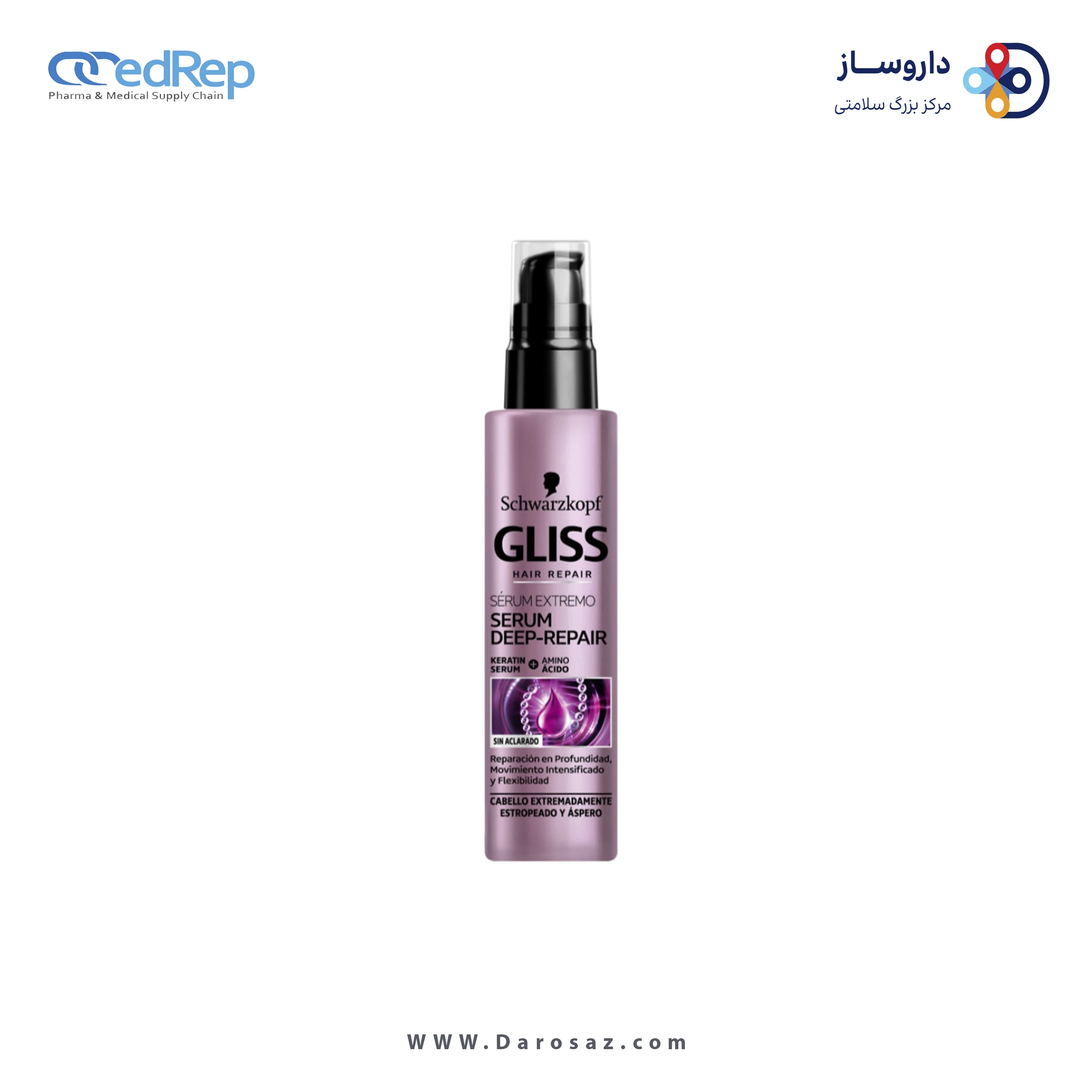 فراورده های حالت دهنده ،نرم کننده وتثبیت کننده آرایش مو (کرمها ، لوسیونها وروغنها) GLISS Treatment serum Deep Repair packaging 01