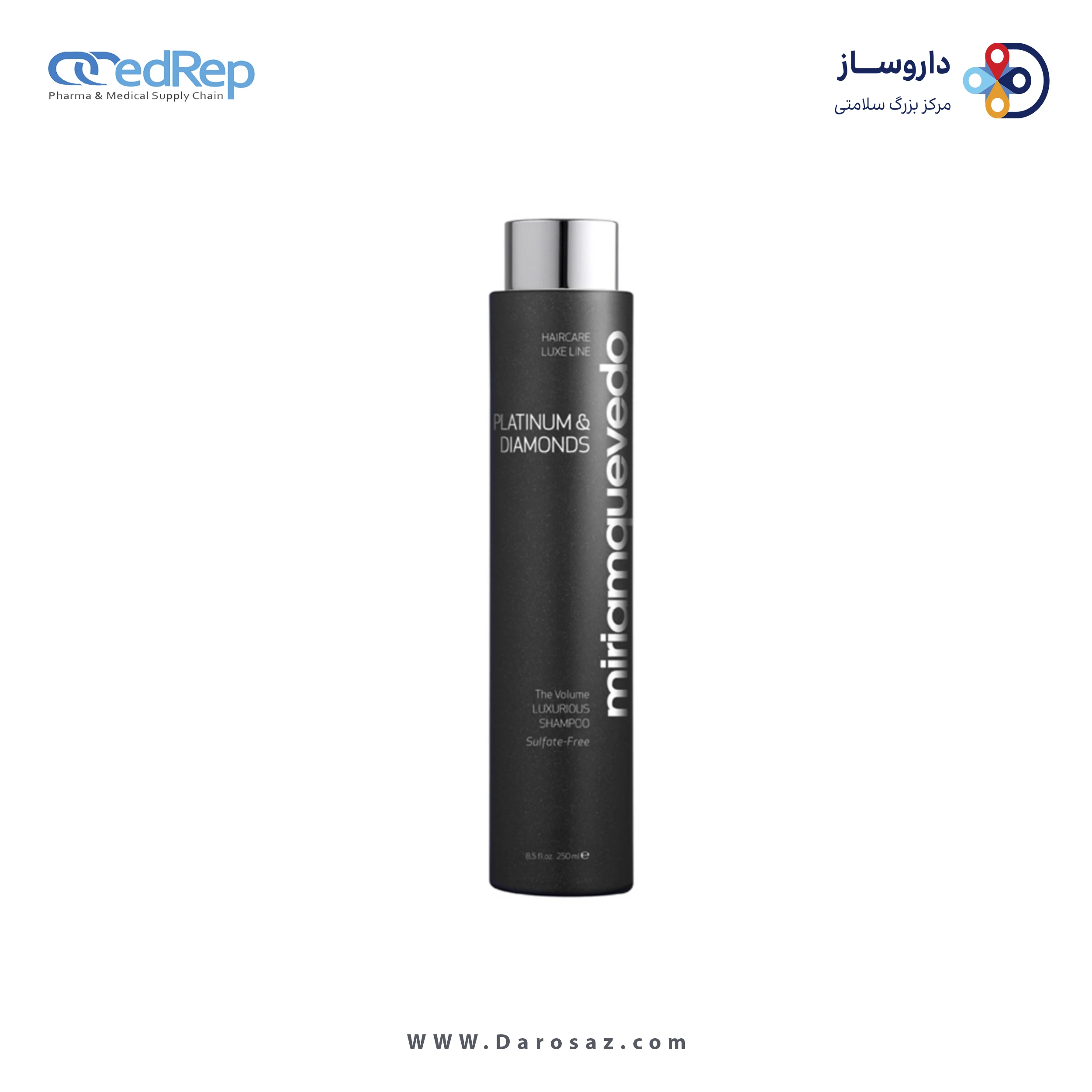 فراورده های حالت دهنده ،نرم کننده وتثبیت کننده آرایش مو (کرمها ، لوسیونها وروغنها) MIRIAM QUEVEDO THE PLATINUM & DIAMONDS LUXURIOUS MASK MQ260 500ml