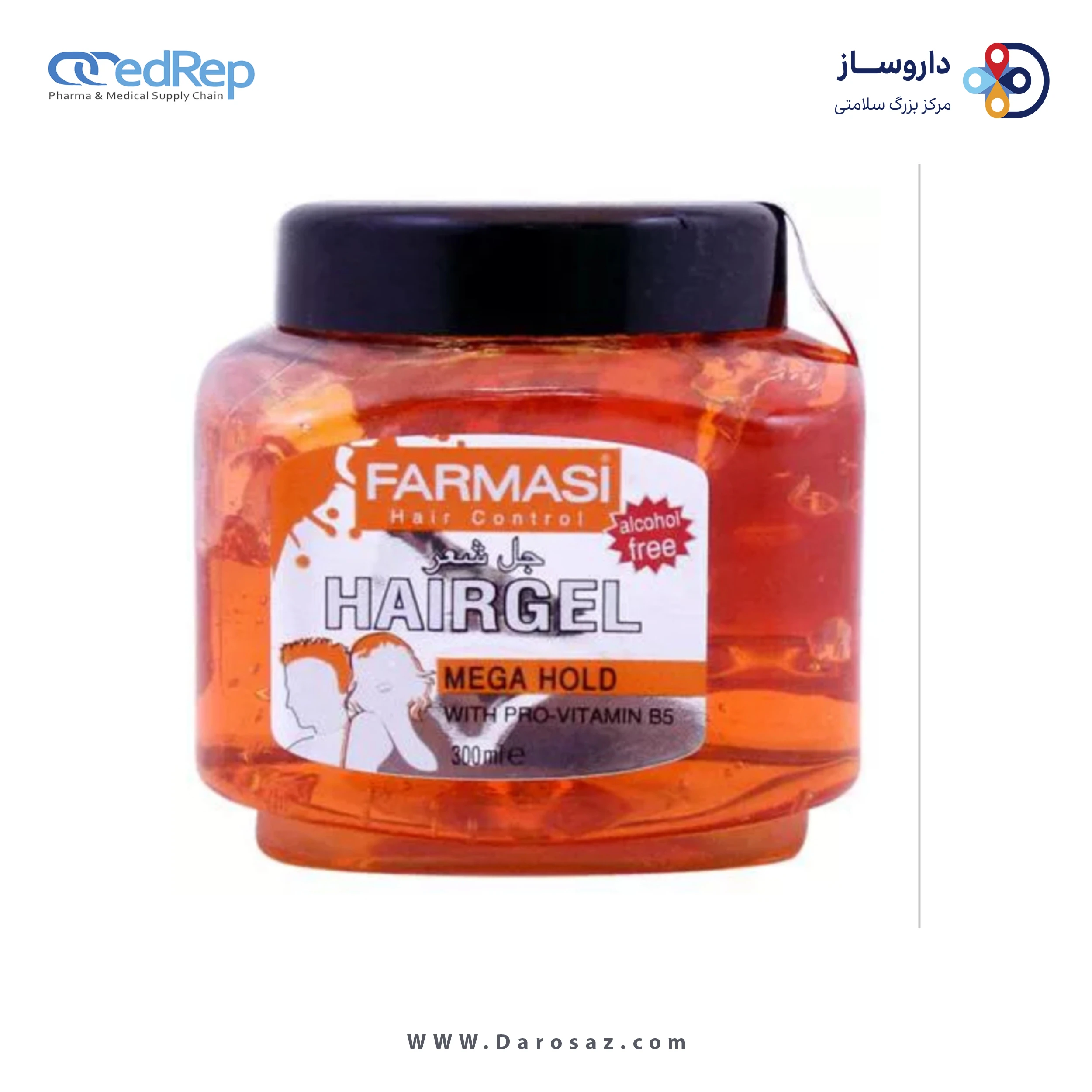 فراورده های حالت دهنده ،نرم کننده وتثبیت کننده آرایش مو (کرمها ، لوسیونها وروغنها) FARMASI HAIR GEL MEGA HOLD