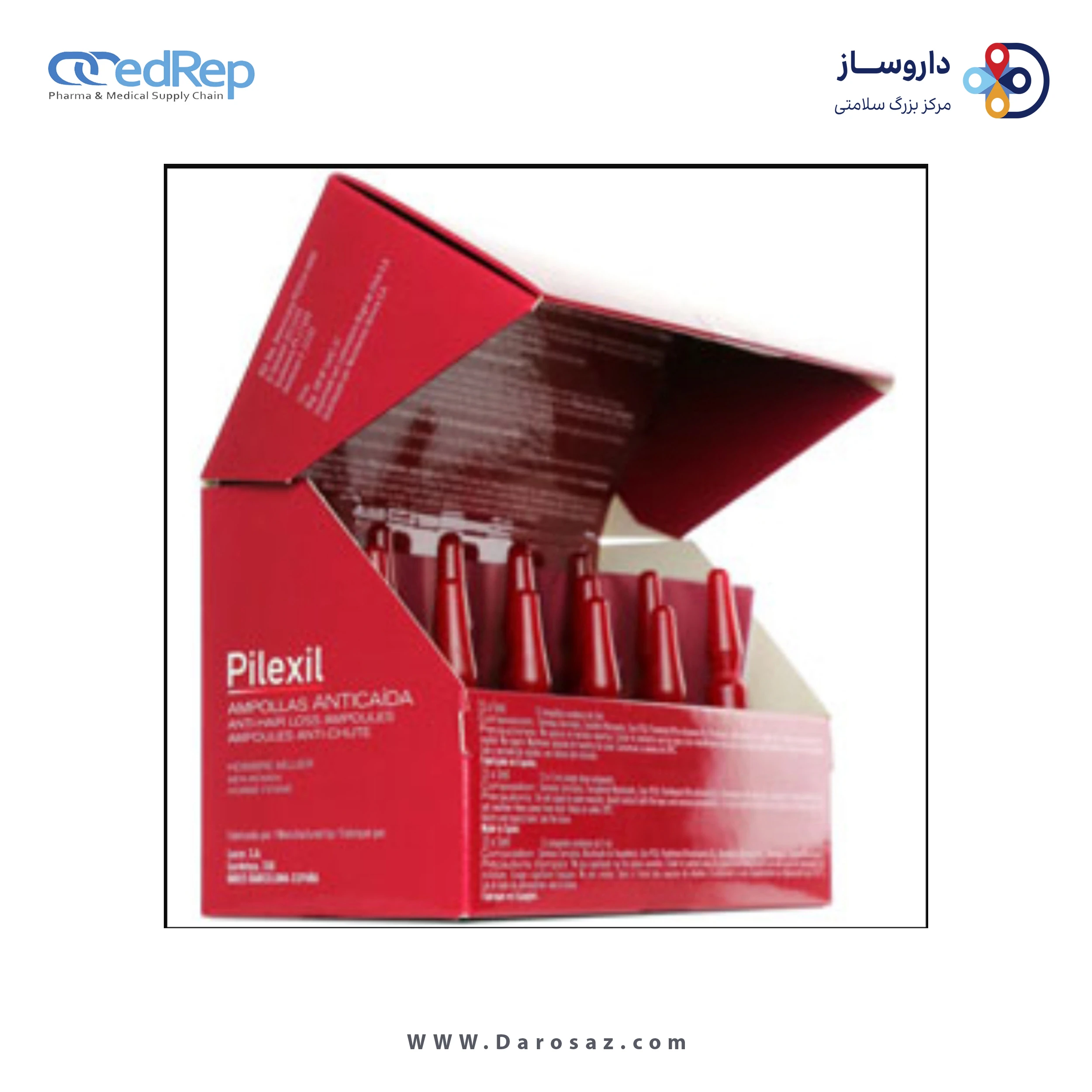 فراورده های حالت دهنده ،نرم کننده وتثبیت کننده آرایش مو (کرمها ، لوسیونها وروغنها) PILEXIL Ampouls Anti hair loss PACK1