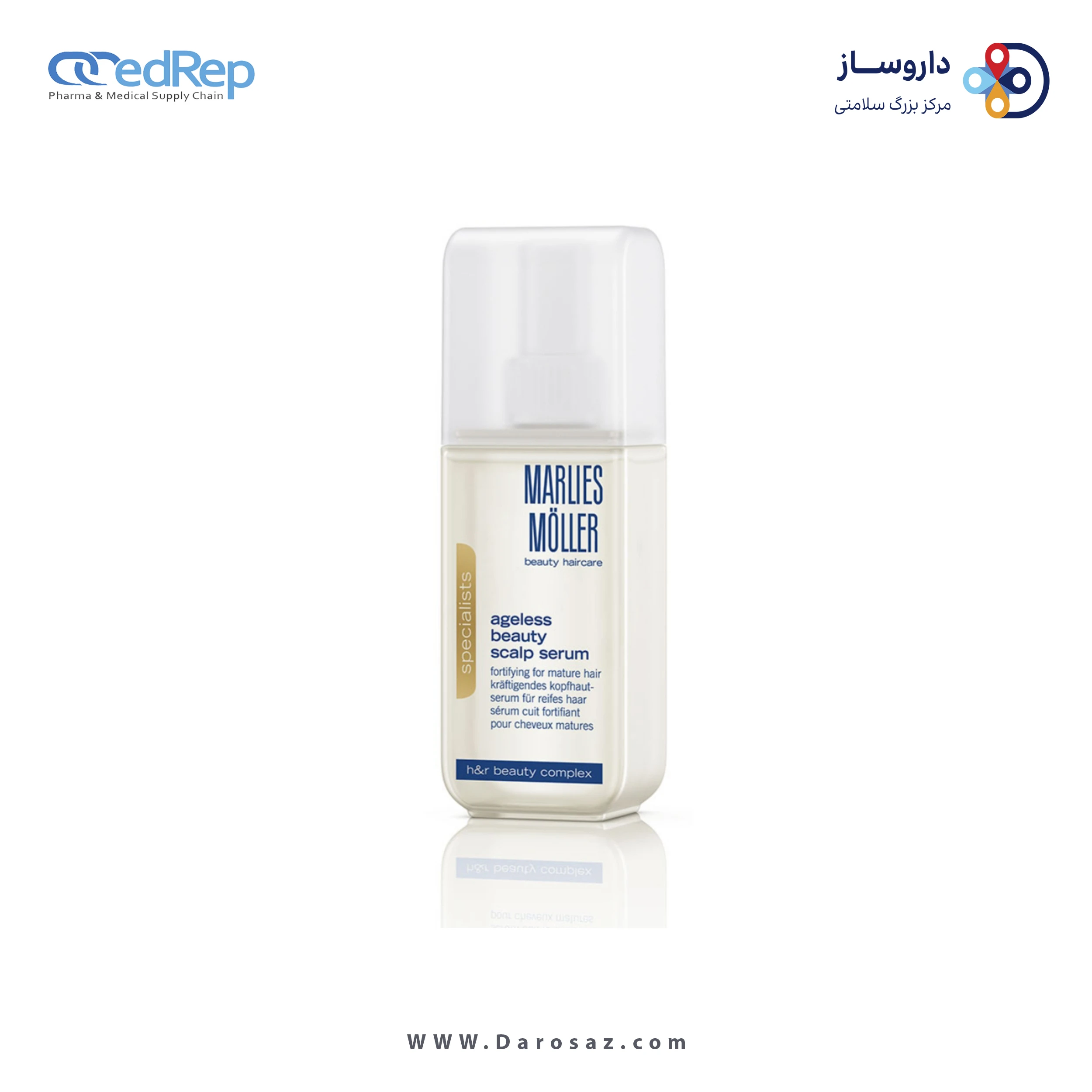 فراورده های حالت دهنده ،نرم کننده وتثبیت کننده آرایش مو (کرمها ، لوسیونها وروغنها) MARLIE MOLLER SPECIALISTS AGELESS BEAUTY SCALP SERUM