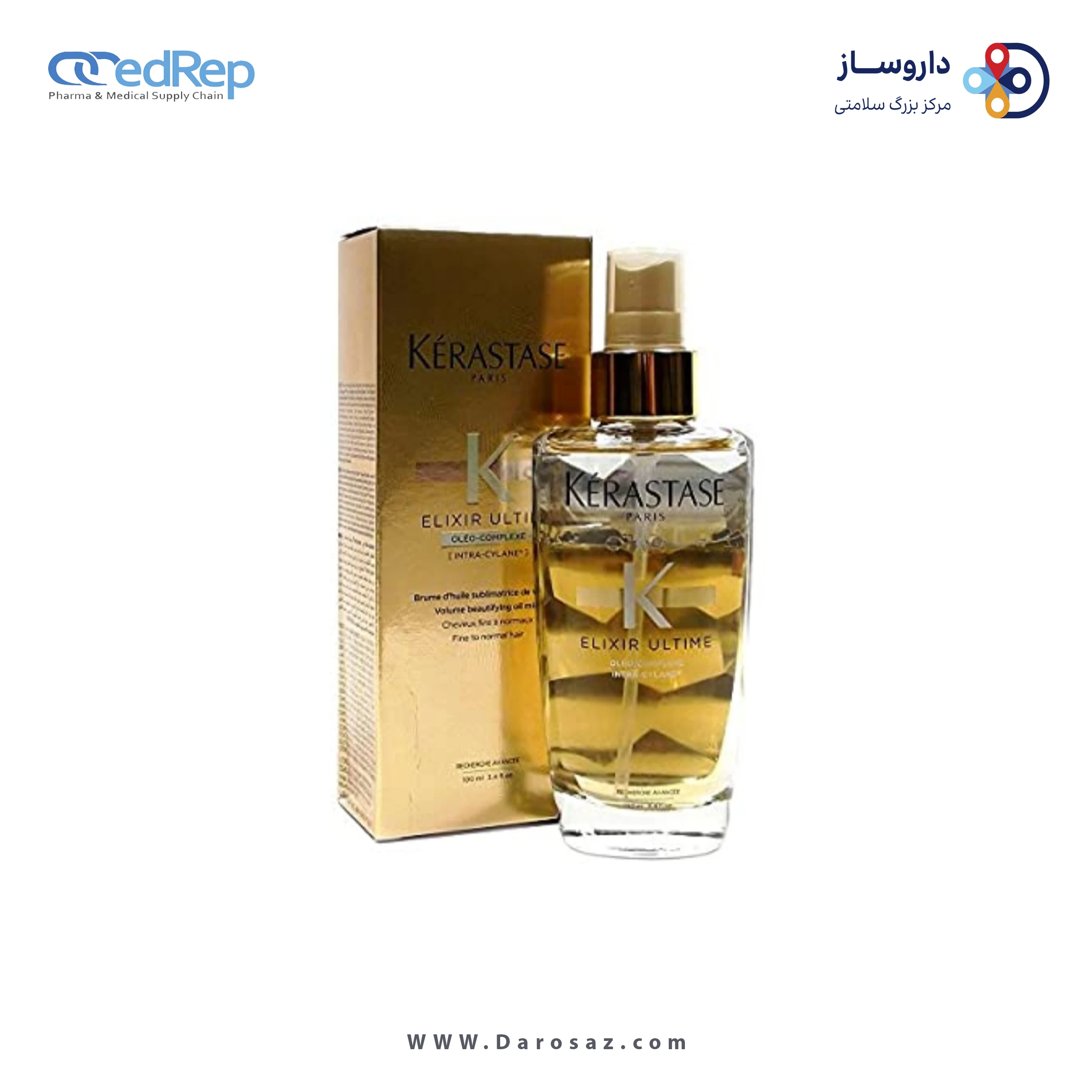 فراورده های حالت دهنده ،نرم کننده وتثبیت کننده آرایش مو (کرمها ، لوسیونها وروغنها) KERASTASE ELIXIR ULTIME VOLUME BEAUTIFYING OIL MIST FINE TO NORMAL HAIR