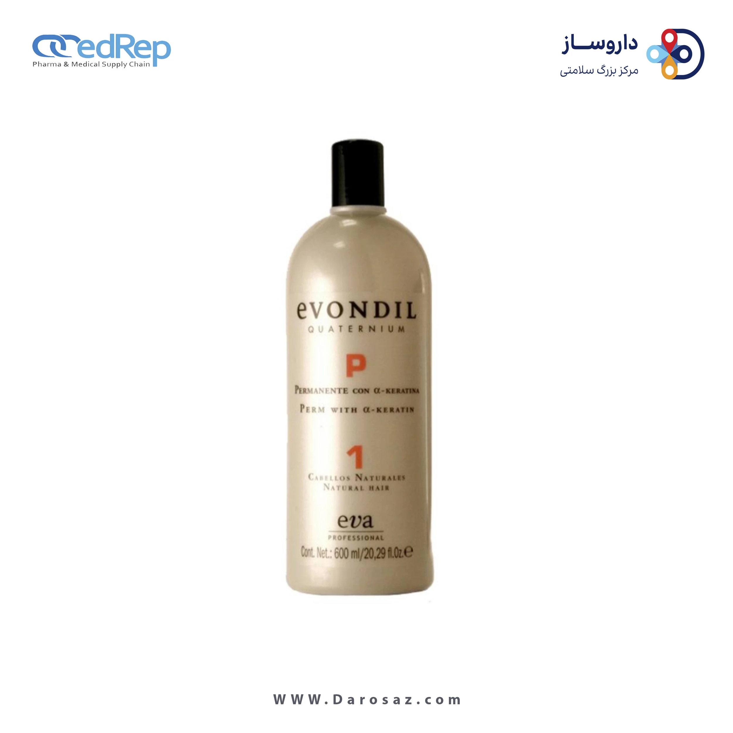 فراورده های حالت دهنده ،نرم کننده وتثبیت کننده آرایش مو (کرمها ، لوسیونها وروغنها) EVA| PROFESSIONAL Evondil Quaternium N`1 for normal hair