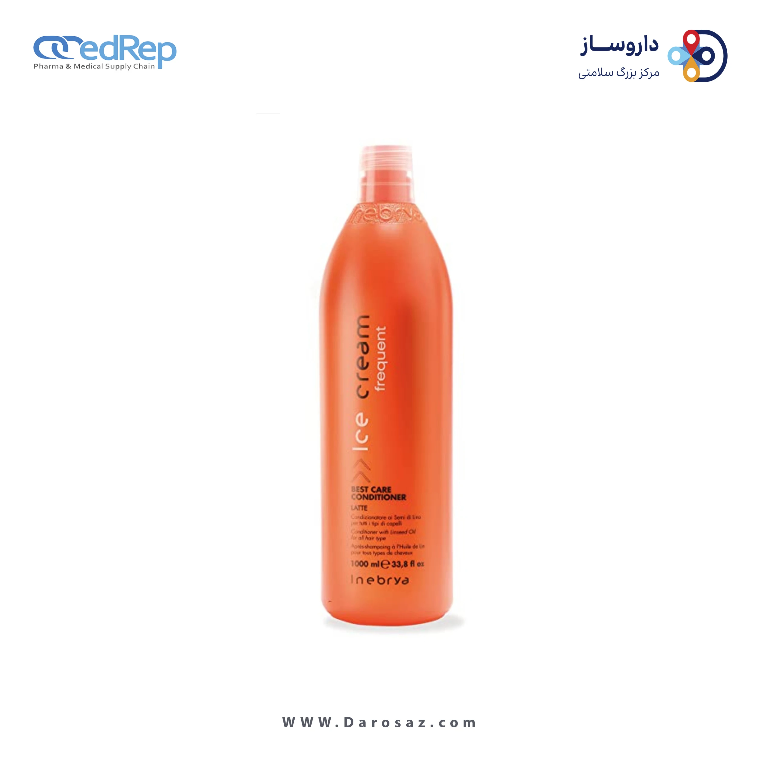 فراورده های حالت دهنده ،نرم کننده وتثبیت کننده آرایش مو (کرمها ، لوسیونها وروغنها) INEBRYA Hair Cream Best Care Conditioner