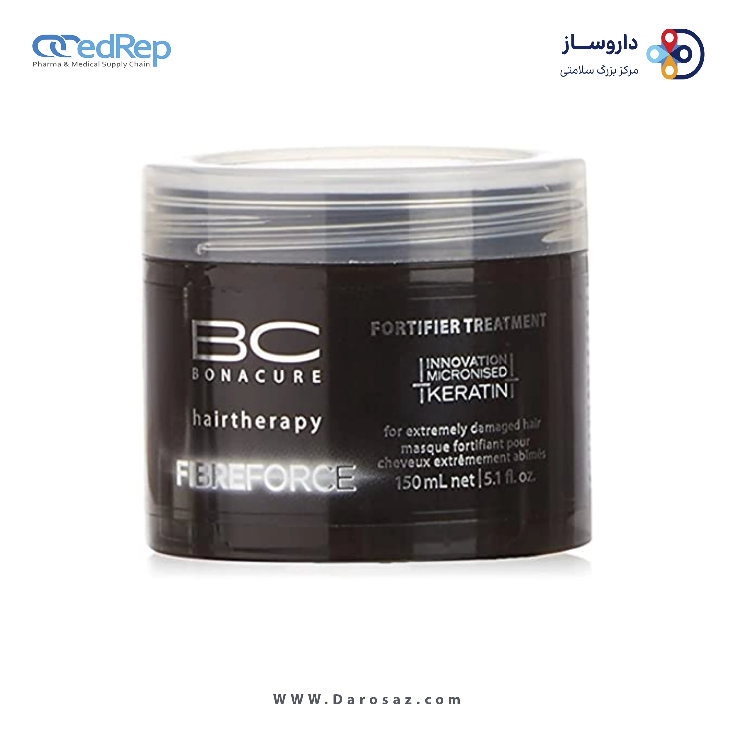 فراورده های حالت دهنده ،نرم کننده وتثبیت کننده آرایش مو (کرمها ، لوسیونها وروغنها) BC BONACURE HAIRTHERAPY FIBREFORCE FORTIFIER TREATMENT 150ml