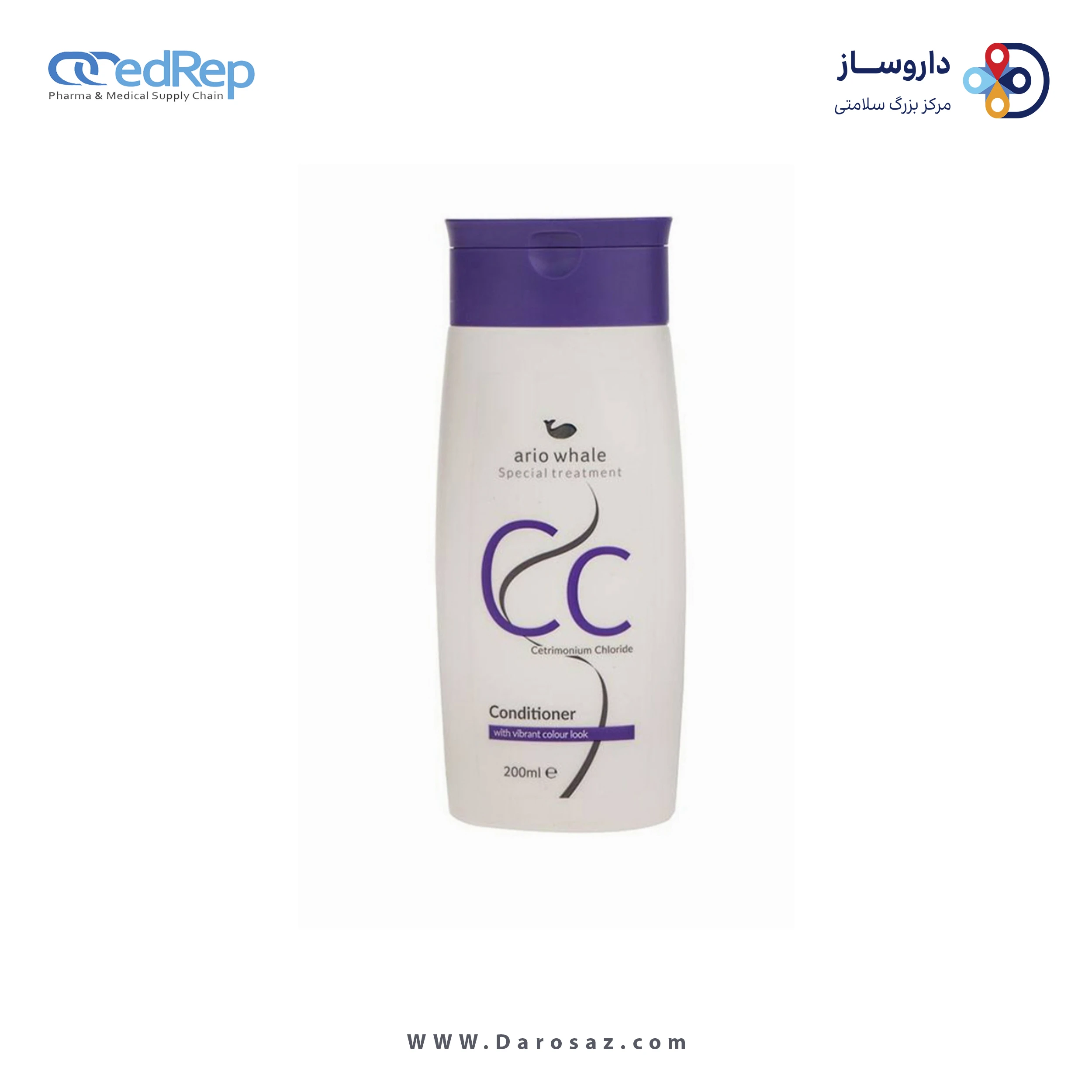 فراورده های حالت دهنده ،نرم کننده وتثبیت کننده آرایش مو (کرمها ، لوسیونها وروغنها) ARIO WHALE CONDITIONER ARIO WHALE CONDITIONER 200ML