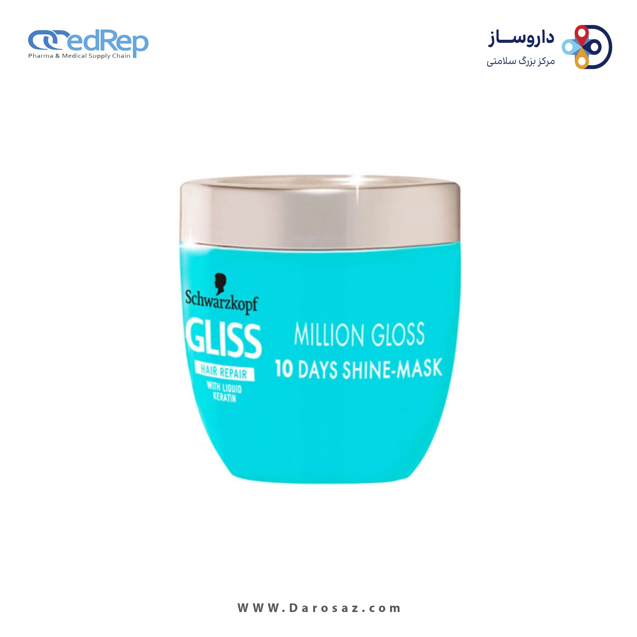 فراورده های حالت دهنده ،نرم کننده وتثبیت کننده آرایش مو (کرمها ، لوسیونها وروغنها) GLISS Million gloss 10 days shine treatmant