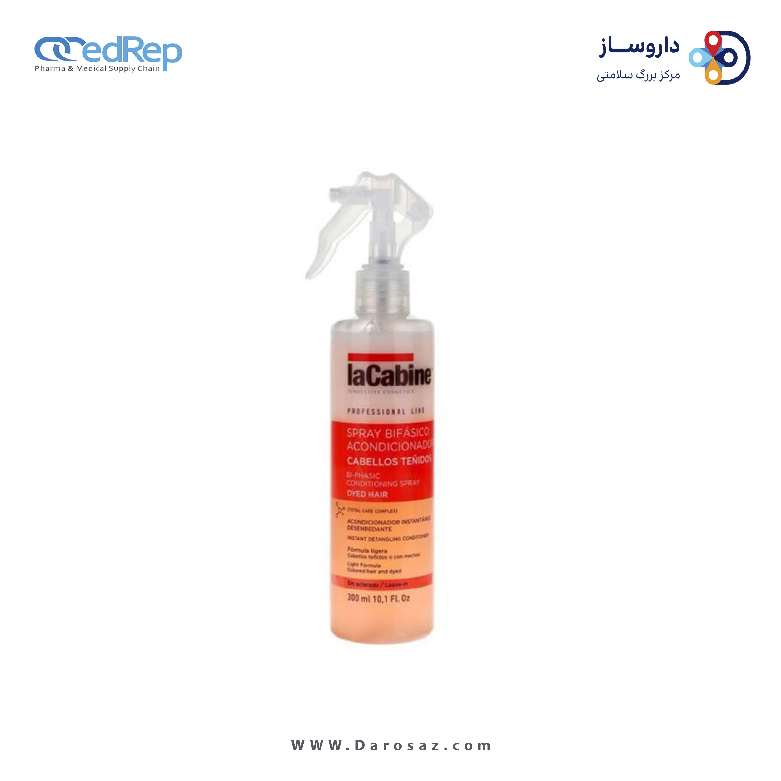 فراورده های حالت دهنده ،نرم کننده وتثبیت کننده آرایش مو (کرمها ، لوسیونها وروغنها) LA CABINE BI PHASIC CONDITIONER DYED HAIR 400ML