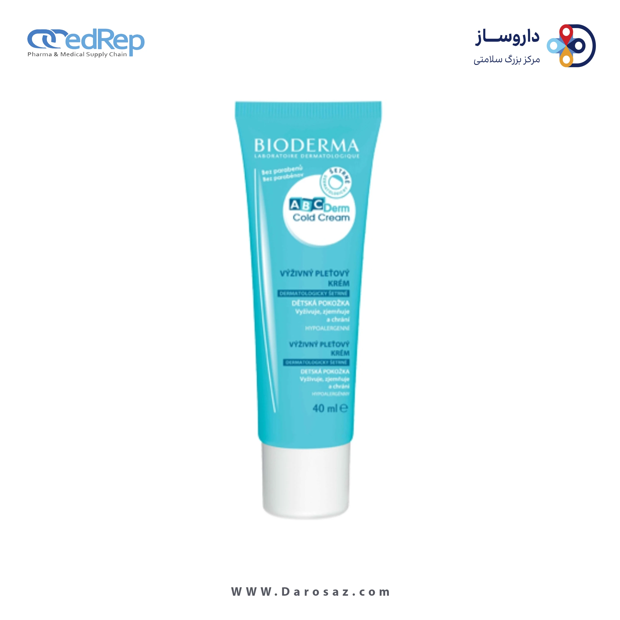 کرمها ، امولسیونها ، لوسیونها ، ژلها و روغنها برای پوست (دست ، صورت ، پا و...)BIODERMA Abcderm Cold Cream Nourishing Body Cream 40ml