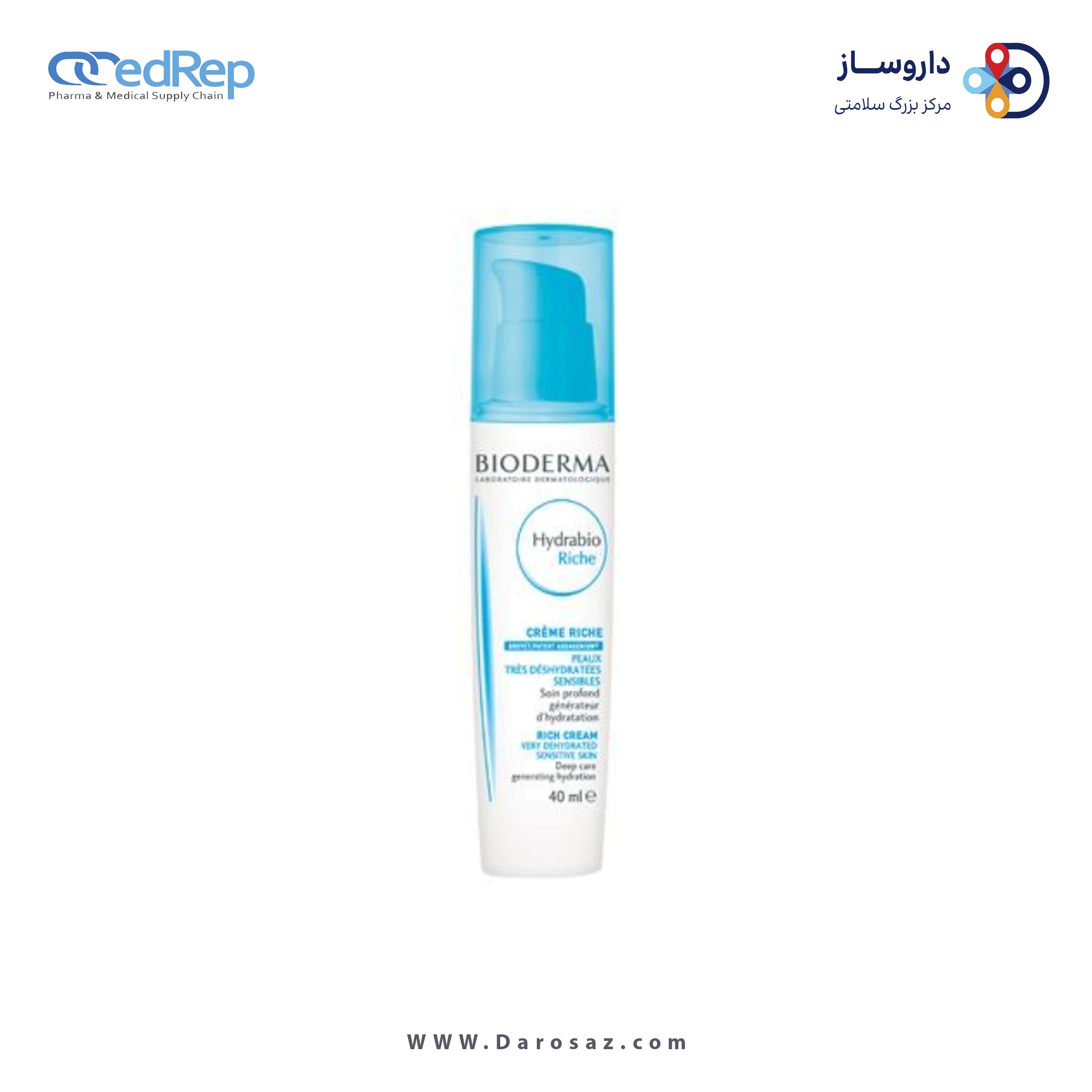 کرمها ، امولسیونها ، لوسیونها ، ژلها و روغنها برای پوست (دست ، صورت ، پا و...)BIODERMA Hydrabio Riche 40ml