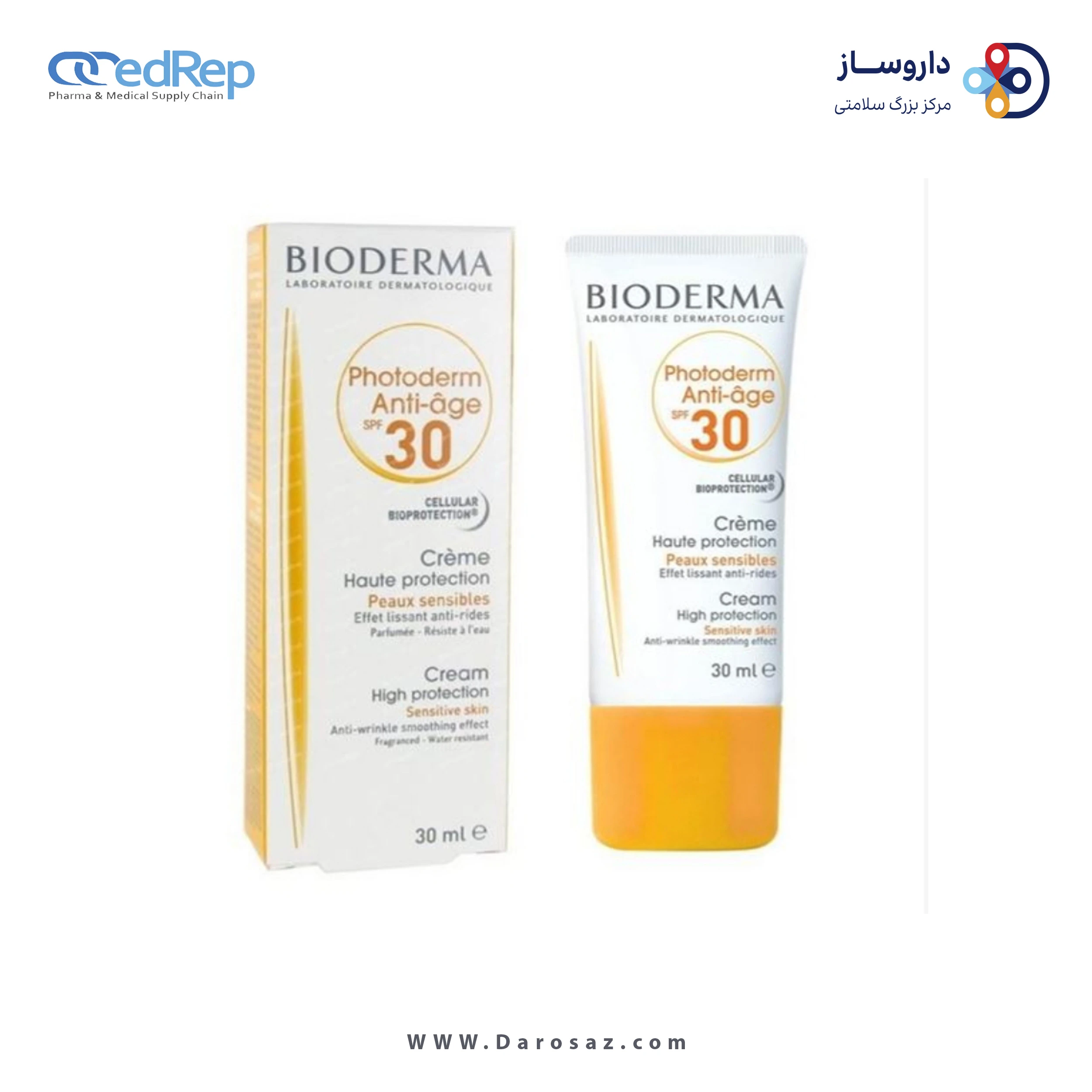 فراورده های ضد چروک BIODERMA Photoderm Anti Age Face SPF30 (Anti Ageing Visage SPF30) 30ml