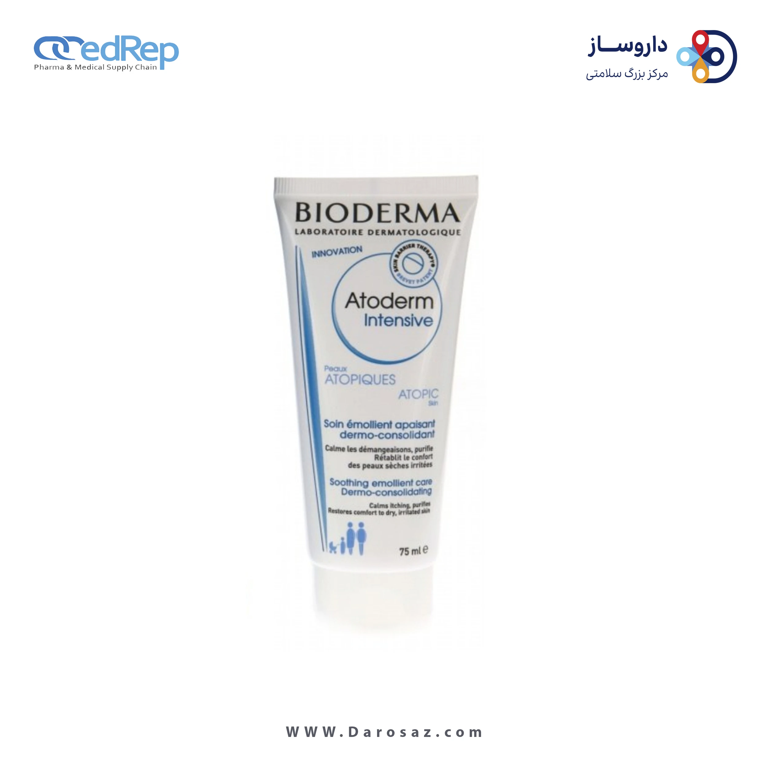 کرمها ، امولسیونها ، لوسیونها ، ژلها و روغنها برای پوست (دست ، صورت ، پا و...)BIODERMA Atoderm intensive soothing emollient care 200ml