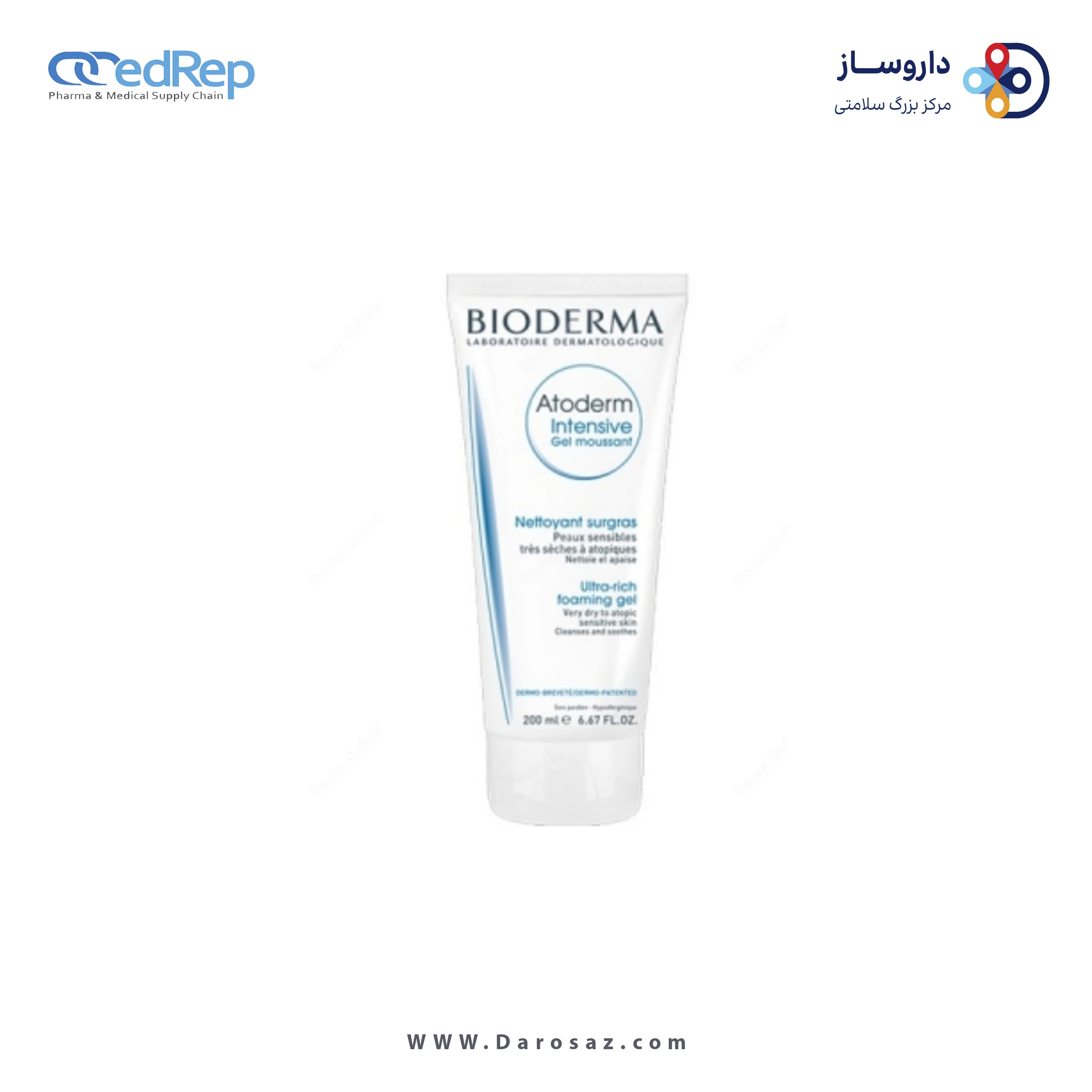 کرمها ، امولسیونها ، لوسیونها ، ژلها و روغنها برای پوست (دست ، صورت ، پا و...)BIODERMA Atoderm Gel Moussant Surgras 200ml
